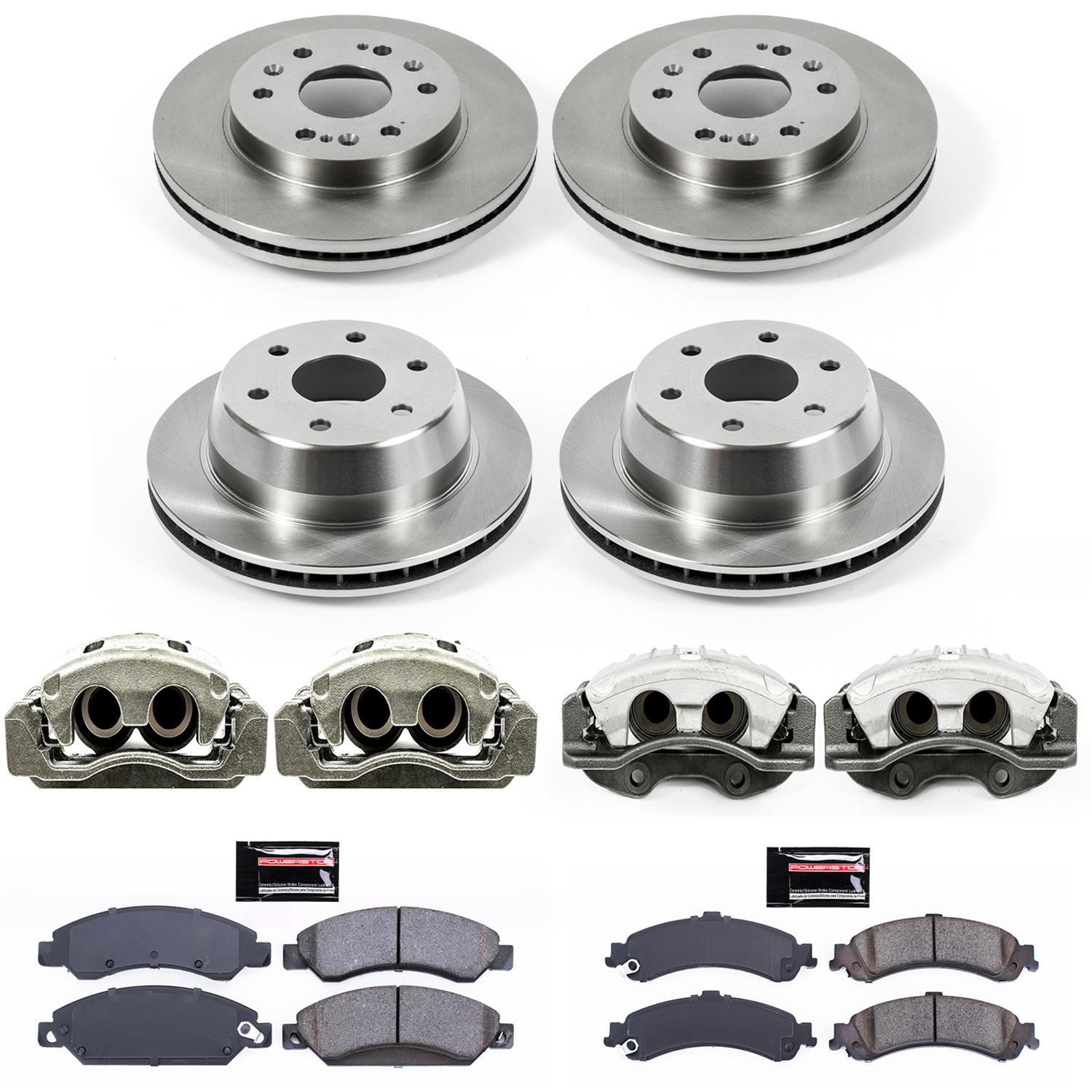 Power Stop 05-06 GMC Sierra 1500 Front & Rear Autospecialty Kit w/Cals (Bundled Kit) thumbnail 2