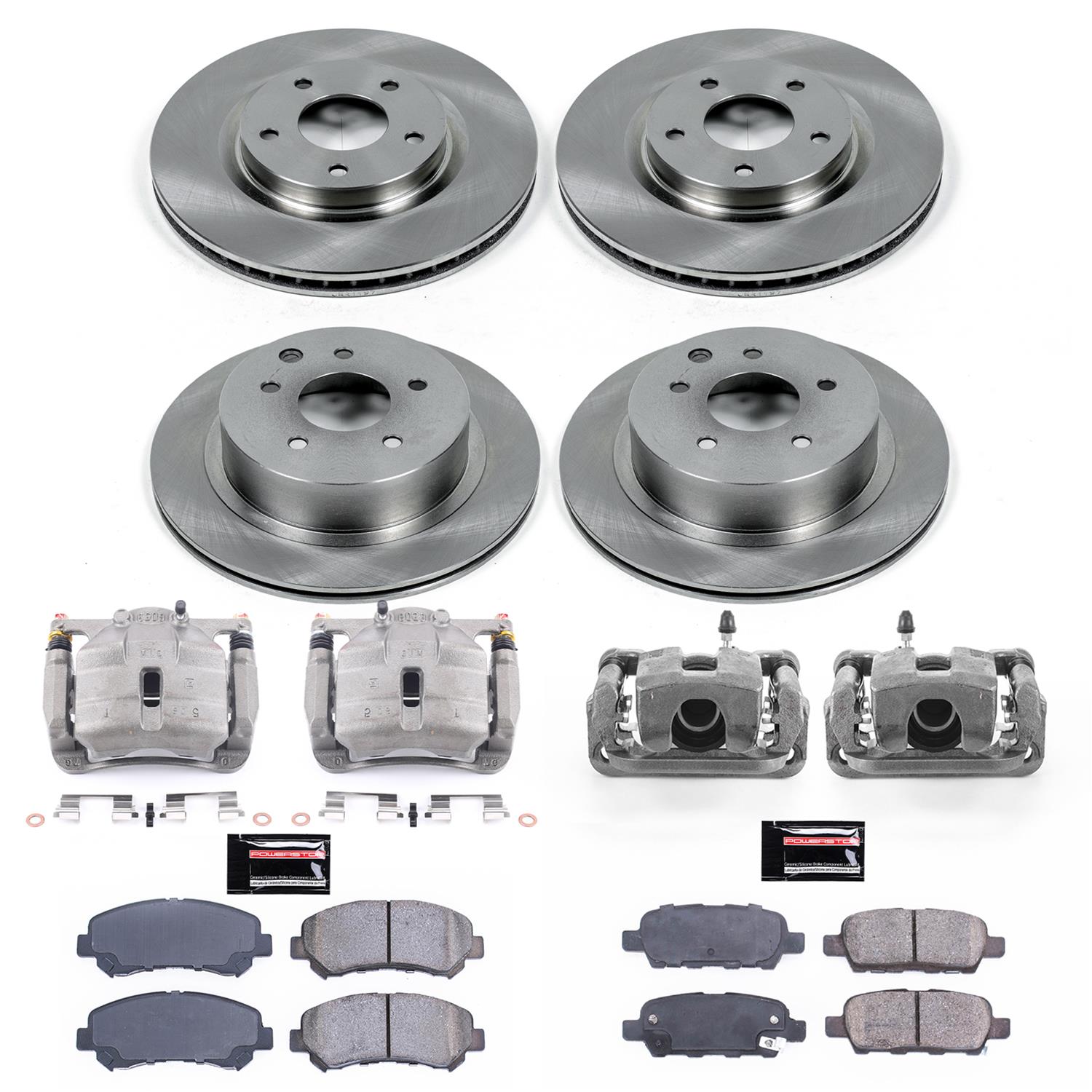 Power Stop 08-14 Nissan Rogue Front & Rear Autospecialty Brake Kit w/Calipers (1x psbKCOE4724, 1x psbKCOE7881) thumbnail 2