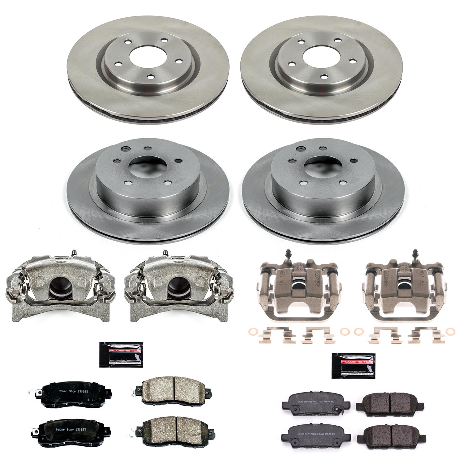 Power Stop 14-17 Nissan Leaf Front & Rear Autospecialty Brake Kit w/Calipers (1x psbKCOE7215, 1x psbKCOE6761A) thumbnail 2