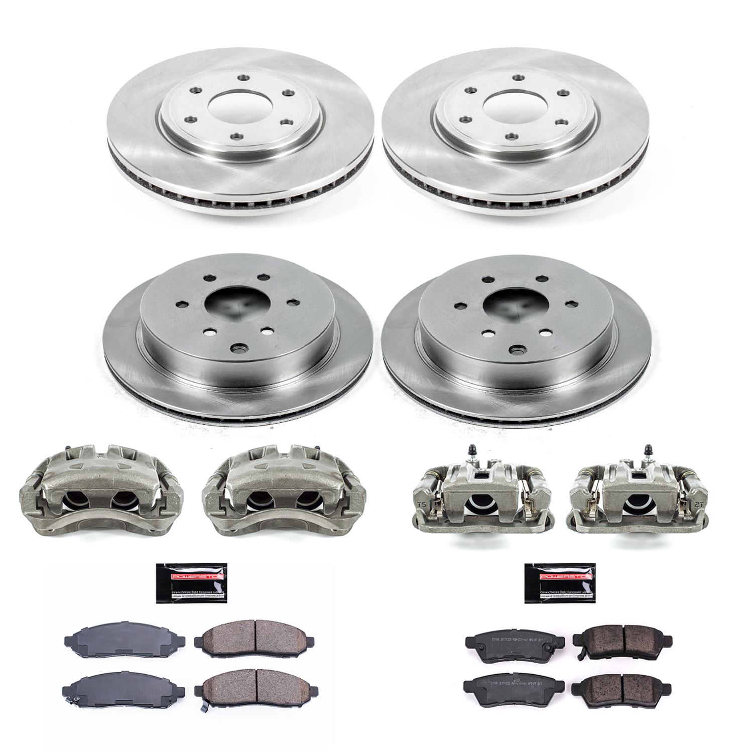 Power Stop 2019 Nissan Frontier Front & Rear Autospecialty Brake Kit w/Calipers (1x psbKCOE4621, 1x psbKCOE8324) thumbnail 2
