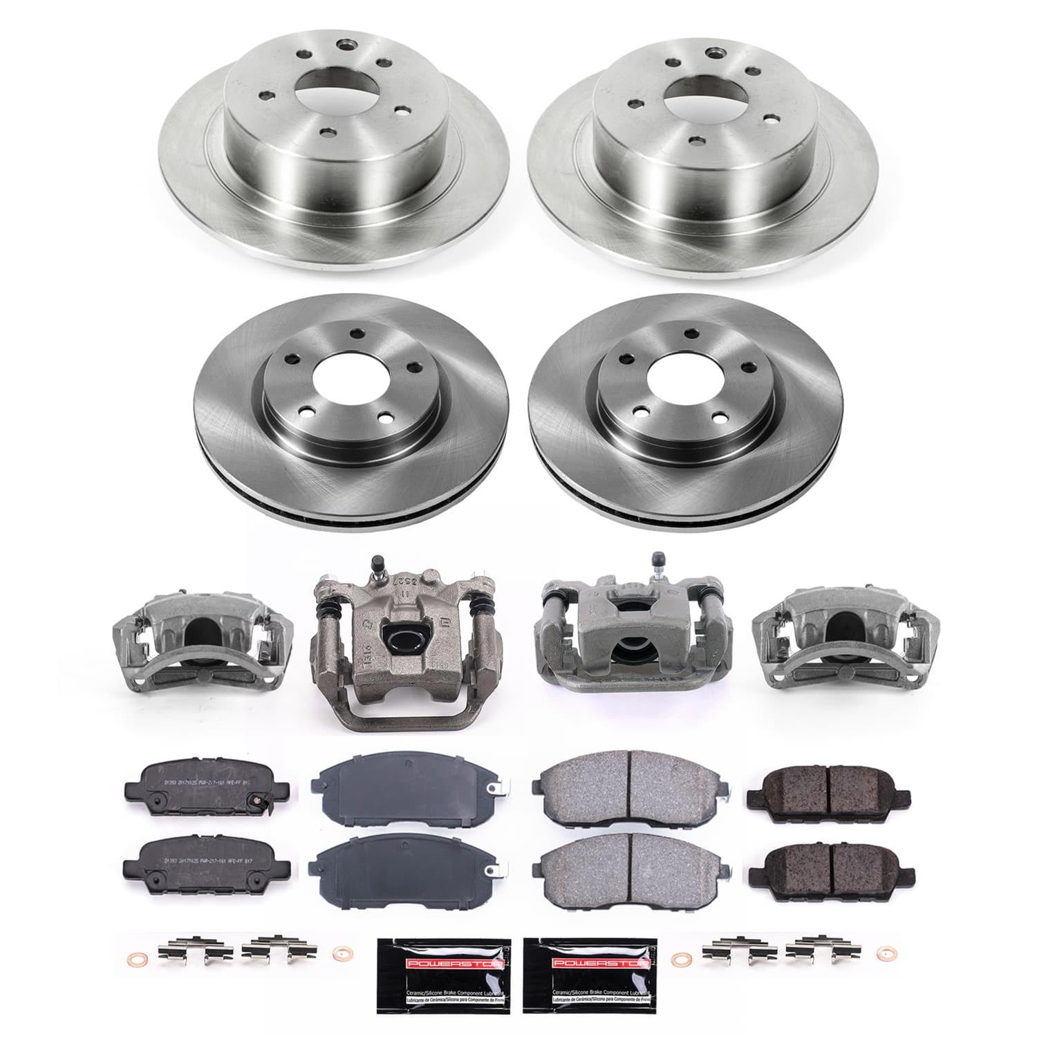 Power Stop 2019 Nissan Sentra Front and Rear Autospecialty Kit w/Calipers (Bundled Kit) thumbnail 2