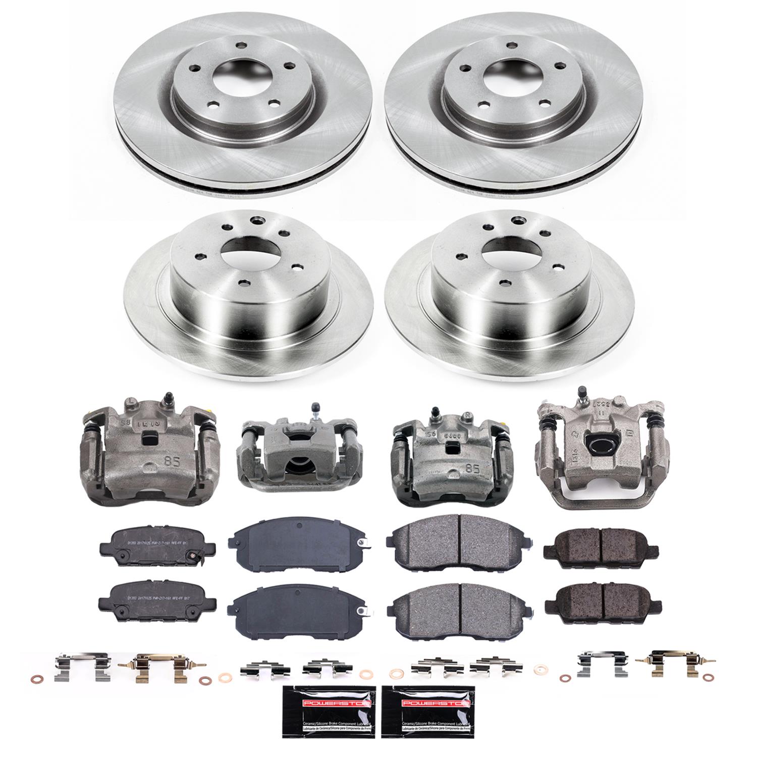 Power Stop 2019 Nissan Sentra Front and Rear Autospecialty Kit w/Calipers (Bundled Kit) thumbnail 2