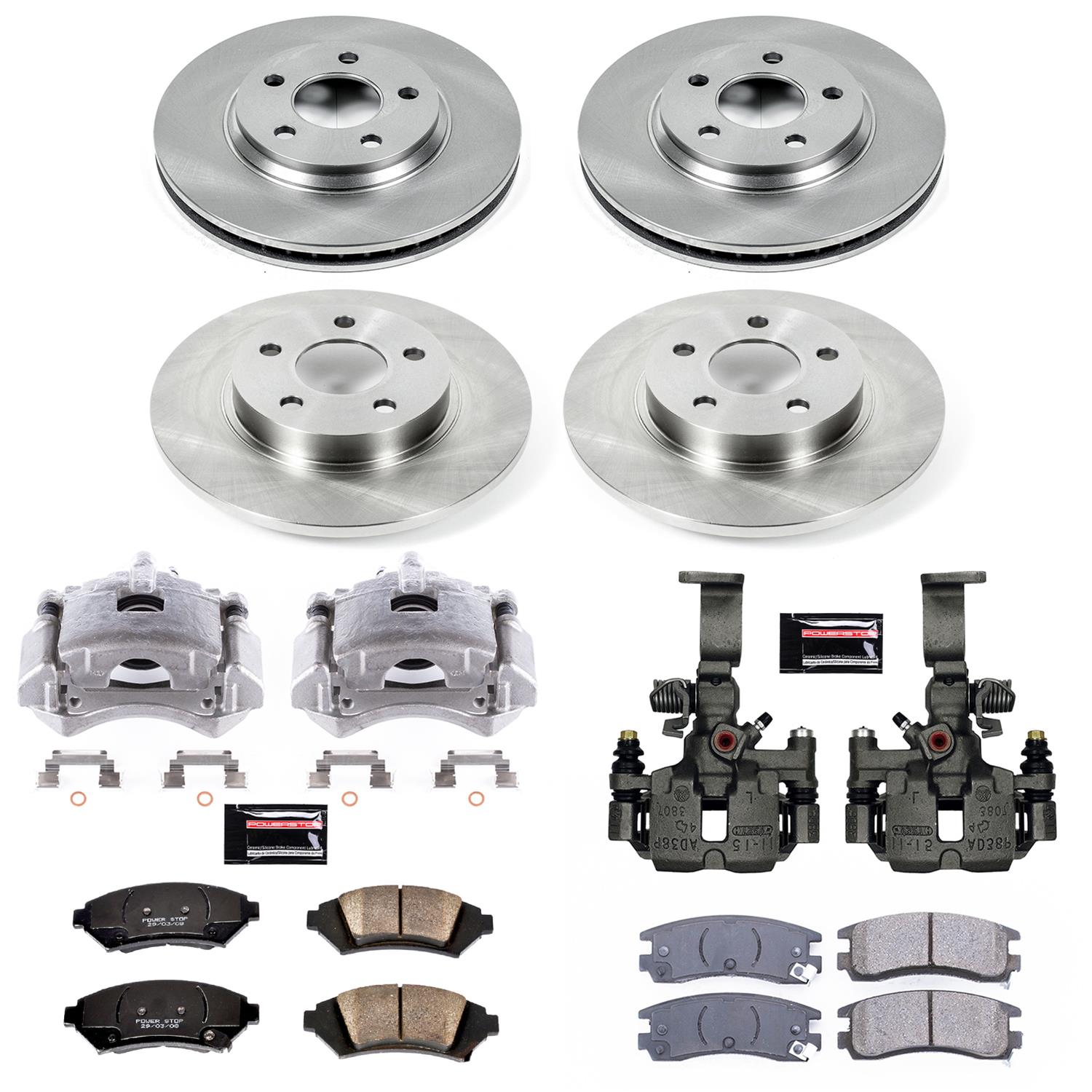 Power Stop 2005 Cadillac DeVille Front & Rear Autospecialty Brake Kit w/Calipers (1x psbKCOE1566, 1x psbKCOE5137) thumbnail 2