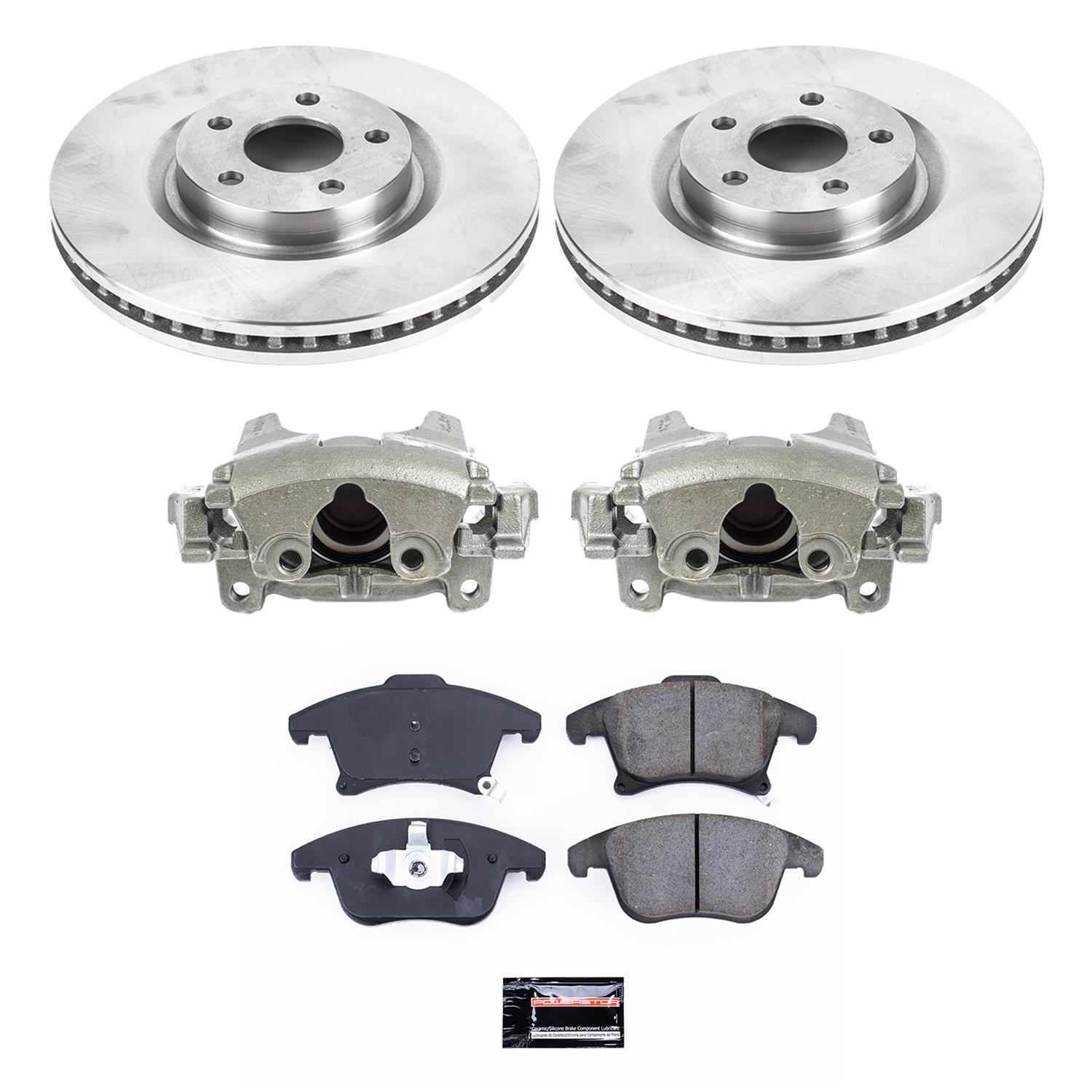 Power Stop 19-20 Ford SSV Plug-In Hybrid Front Autospecialty Kit w/Cals (1x psbL5474, 1x psbL5475, 2x psbAR85182, 1x psb16-1653) thumbnail 2