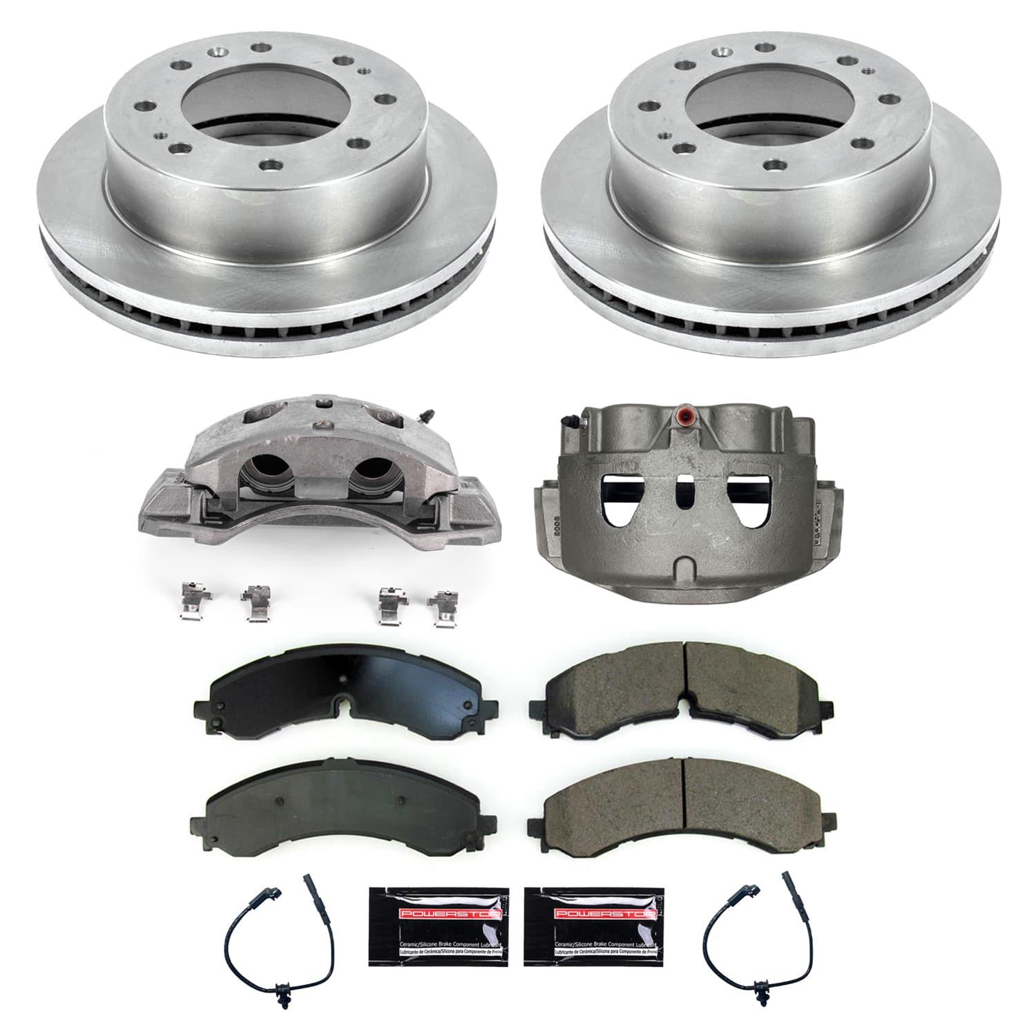 PowerStop Z17 Evolution Plus Stock Replacement Brake Kits with Calipers for 2020-2021 SILVERADO 3500 HD - KCOE8670B Disc Kits, Calipers, Solid Surface Rotors, 2-piston Calipers, Front, Chevrolet, Kit thumbnail 2