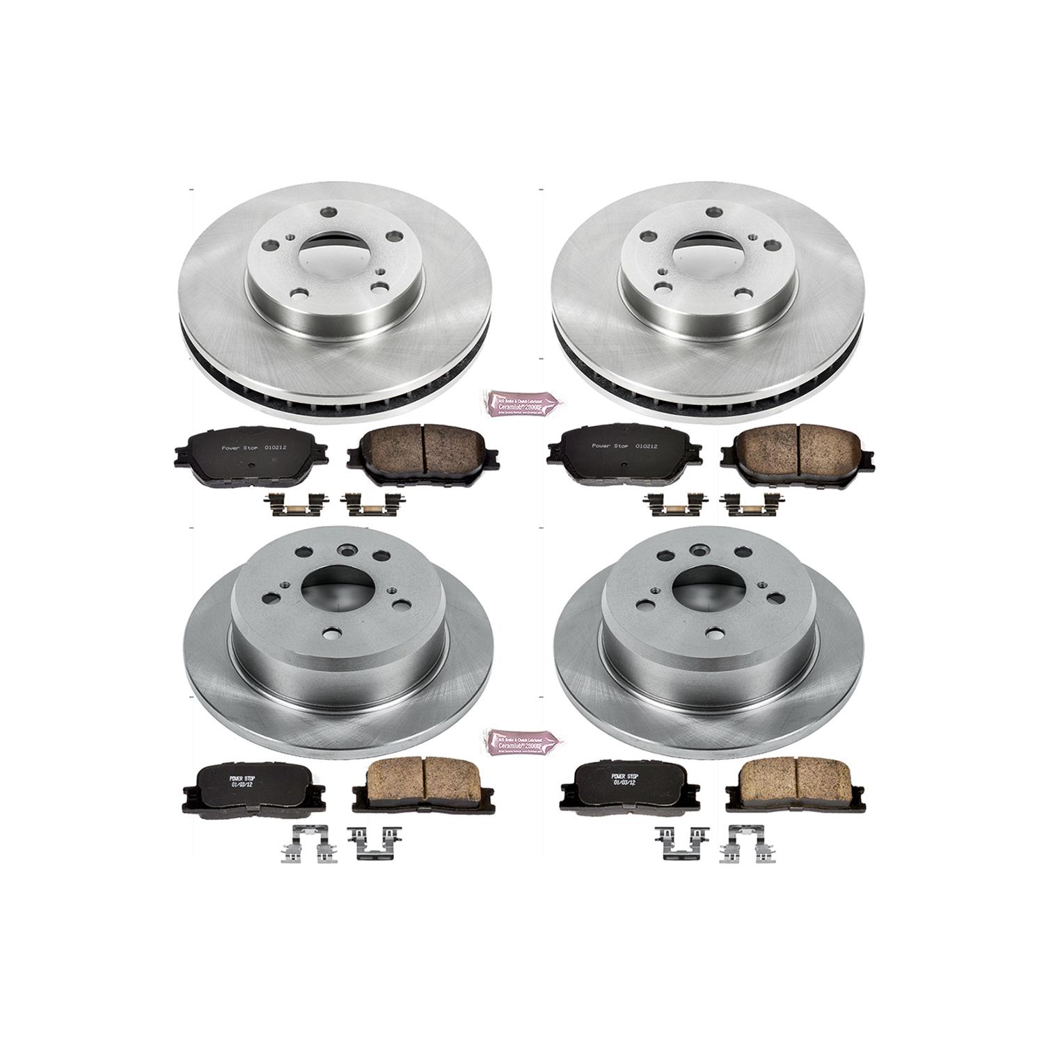 Power Stop 02-06 Toyota Camry Front & Rear Autospecialty Brake Kit (1x psbKOE2418, 1x psbKOE1064) thumbnail 4