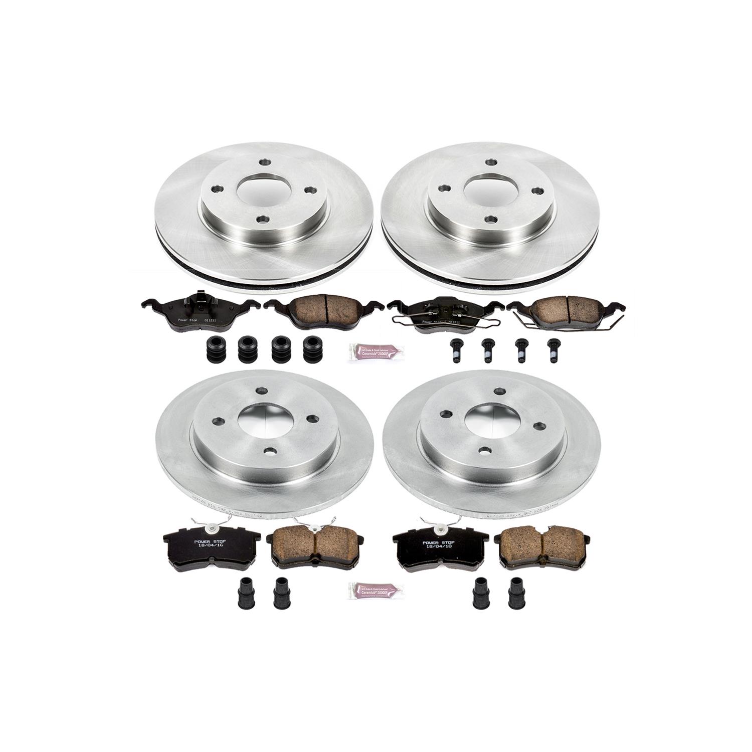 Power Stop 01-04 Ford Focus Front & Rear Autospecialty Brake Kit (1x psbKOE1358, 1x psbKOE1363) thumbnail 3