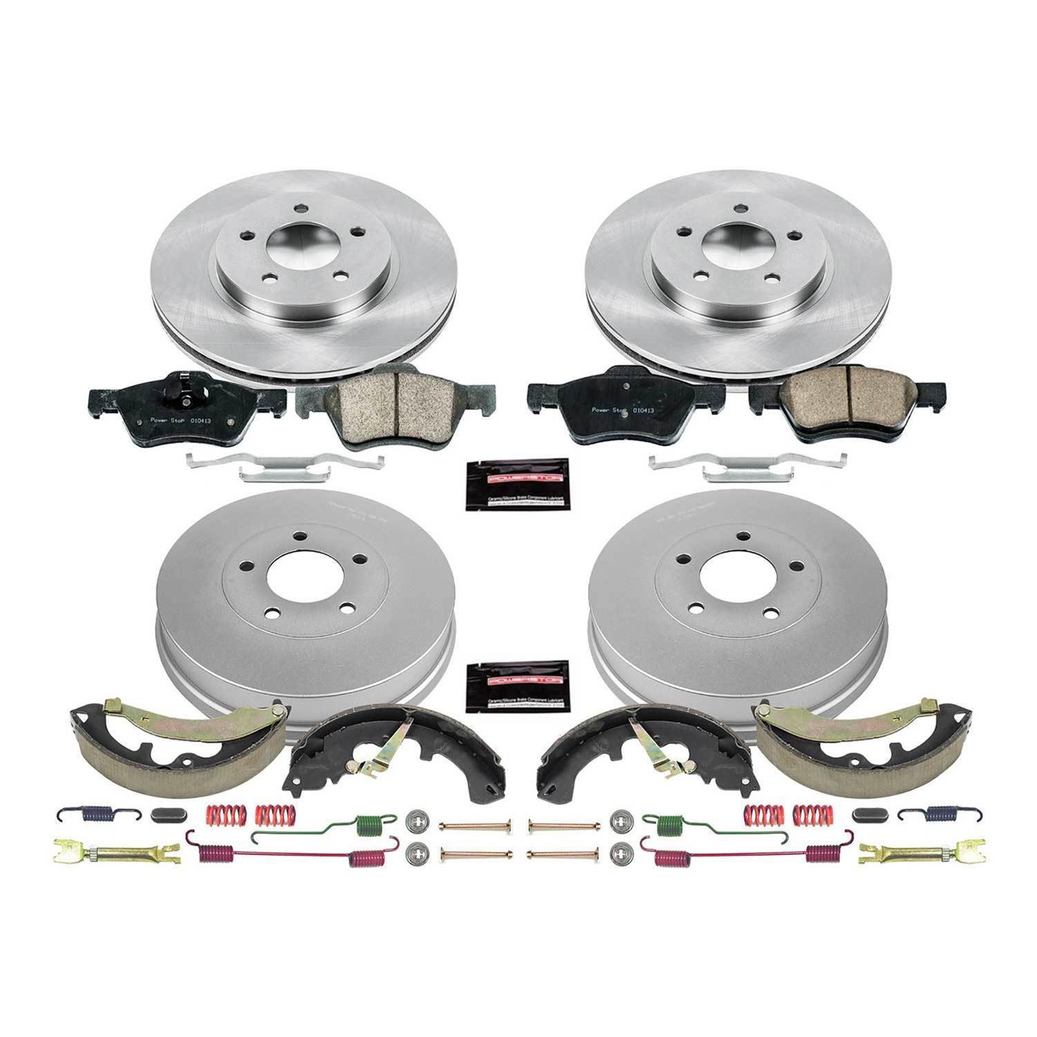 PowerStop Autospecialty Stock Replacement Disc and Drum Brake Kits for 2010-2012 ESCAPE, 2010-2011 MARINER, 2010 TRIBUTE - KOE15257DK Kits, Replacement, Solid Surface Front Rotors, 10.0 in. Rear Diameter, Pads Shoes, Ford, Mercury, Kit thumbnail 4