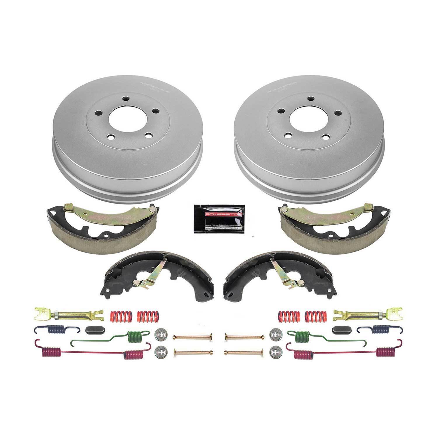 PowerStop Z23 Evolution Sport Disc and Drum Brake Upgrade Kits for 2010-2011 TRIBUTE, MARINER, 2010-2012 ESCAPE - K15258DK Kits, Cross-drilled/Slotted, 11.92 in. Front, Zinc Plated, Carbon Fiber Ceramic Pads, 10.000 in. Rear, Ford, Mercury, Kit thumbnail 4