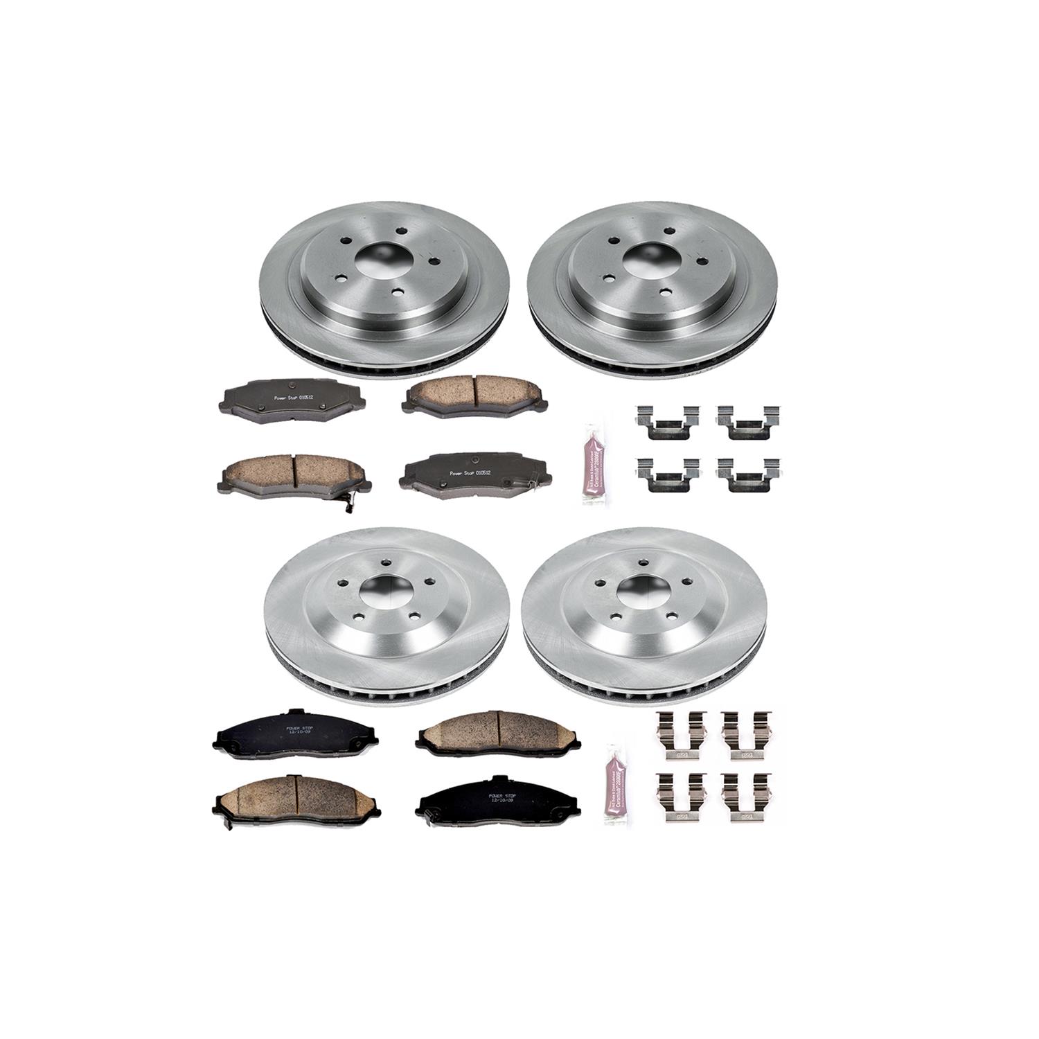 Power Stop KOE1560 Power Stop Z17 Evolution Plus Stock Replacement Brake Kits Summit Racing