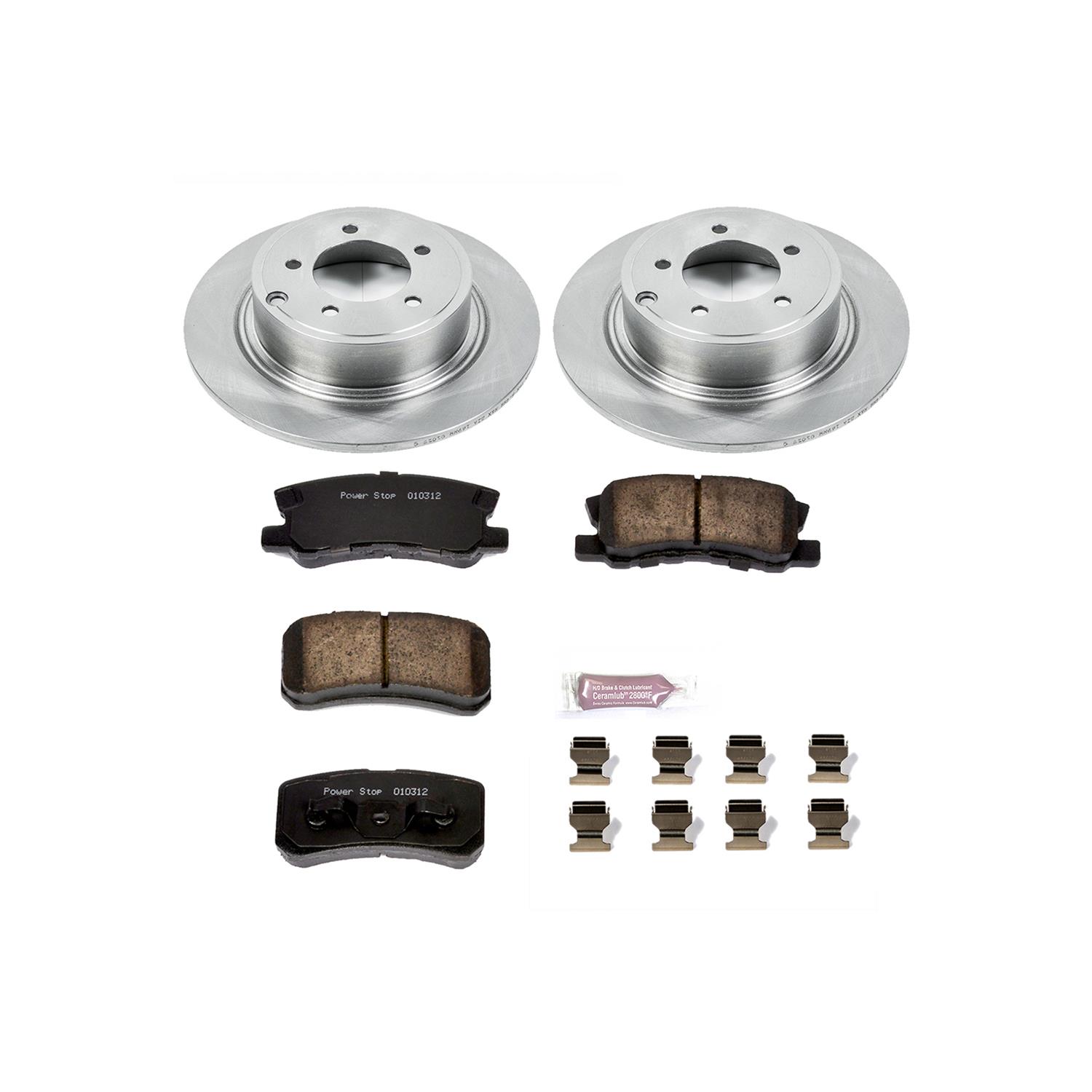 PowerStop Z17 Evolution Plus Stock Replacement Brake Kits for 2013-2014 200, AVENGER, 2008-2009 CALIBER - KOE5566 Pads and Rotors, Autospecialty, Solid Surface, Iron, Natural, 13.390 in./11.890 in. Diameter, Ceramic Pads, Kit thumbnail 5