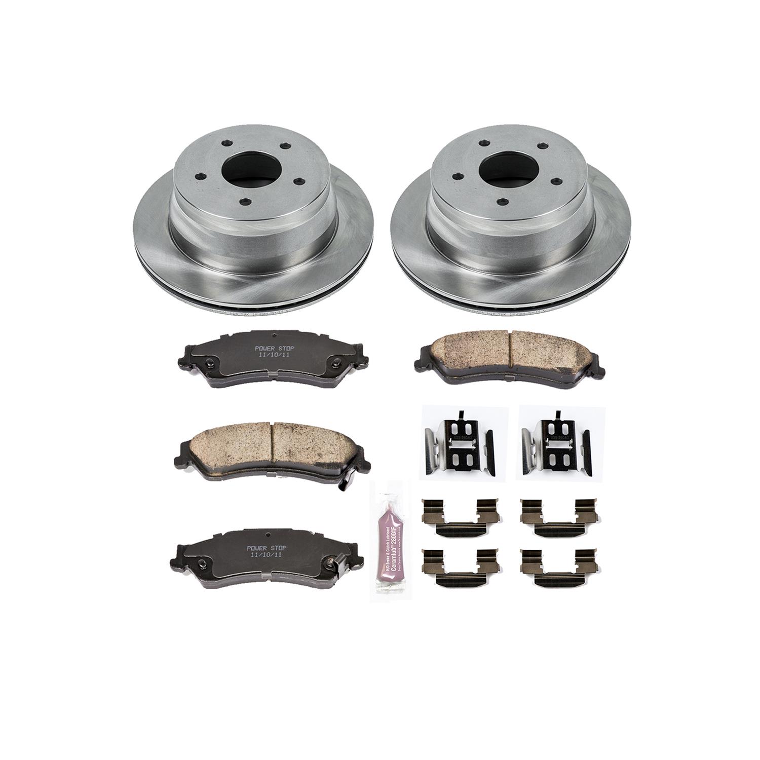 PowerStop Z17 Evolution Plus Stock Replacement Brake Kits KOE2005 Pads/Rotors, Front/Rear, Solid Surface Rotors, Ceramic Pads, Chevy, GMC, Oldsmobile, Kit thumbnail 4