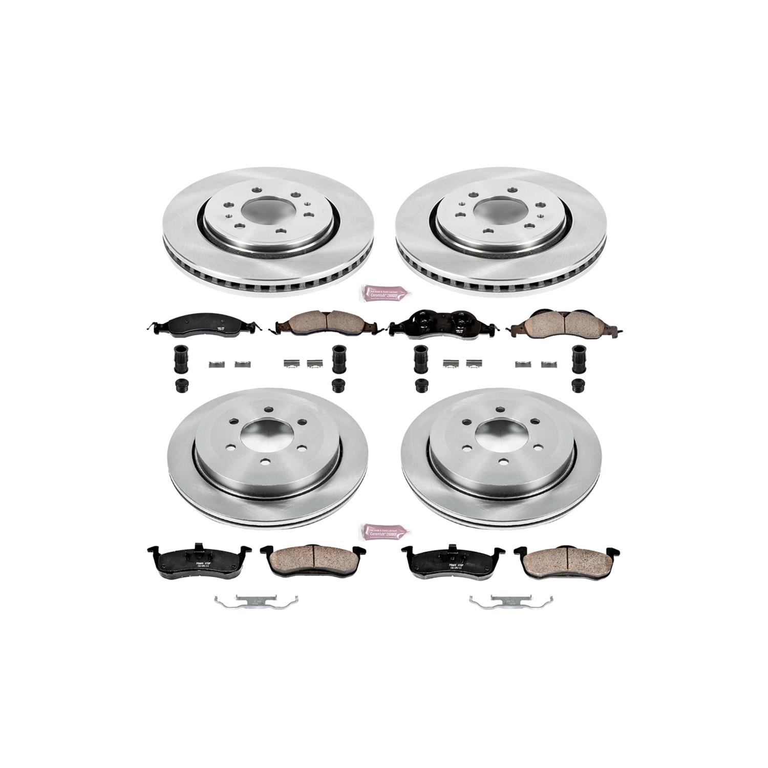 PowerStop Z17 Evolution Plus Stock Replacement Brake Kits for 2007-2009 EXPEDITION, NAVIGATOR - KOE4109 Pads and Rotors, Autospecialty, Solid Surface, Iron, Natural, 13.780 in./13.460 in. Diameter, Ceramic Pads, Kit thumbnail 4