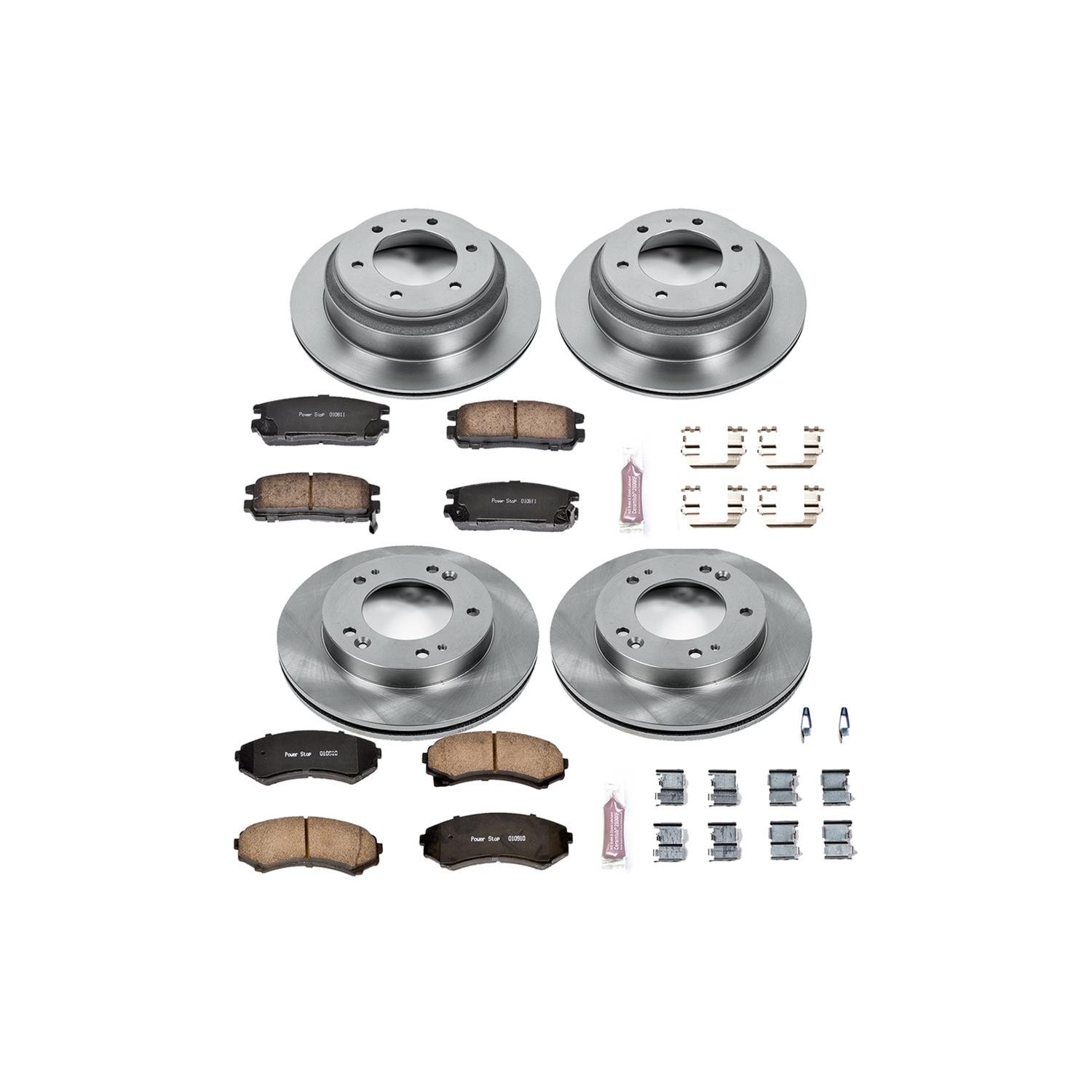 PowerStop Z17 Evolution Plus Stock Replacement Brake Kits KOE4311 Pads and Rotors, Autospecialty, Solid Surface, Iron, Natural, 11.420 in./12.320 in. Diameter, Ceramic Pads, Kit thumbnail 4