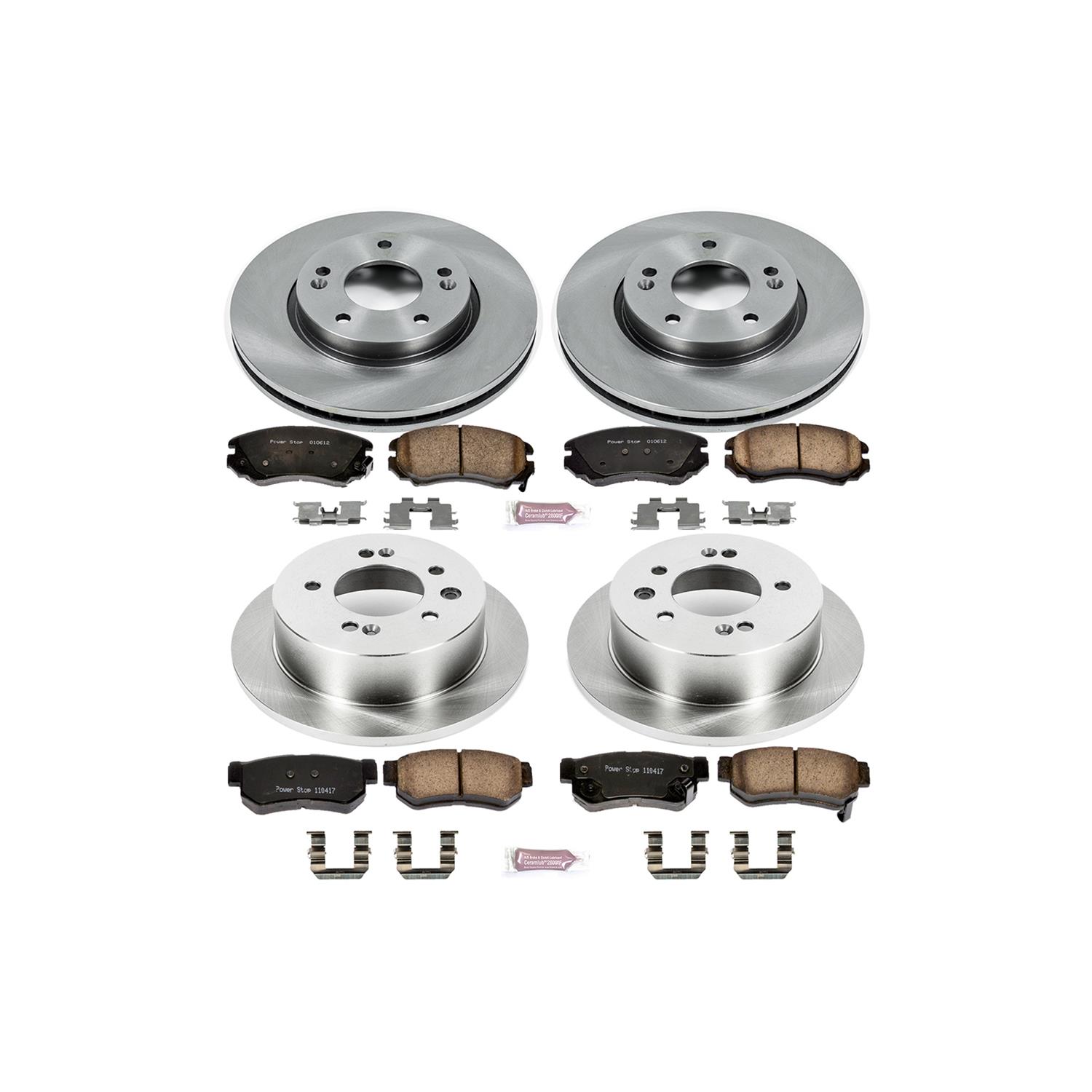 Power Stop 07-10 Hyundai Elantra Front & Rear Autospecialty Brake Kit (1x psbKOE5291, 1x psbKOE5210) thumbnail 2