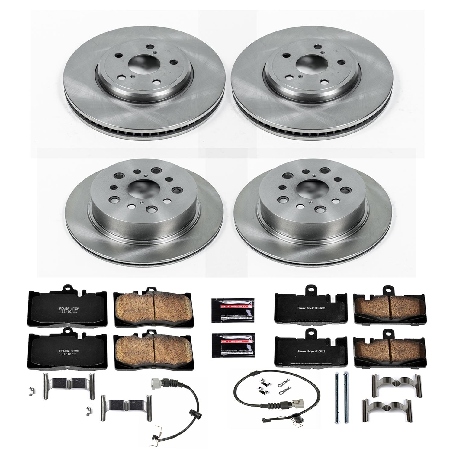 Power Stop 01-06 Lexus LS430 Front & Rear Autospecialty Brake Kit (1x psbKOE2329, 1x psbKOE2327) thumbnail 8