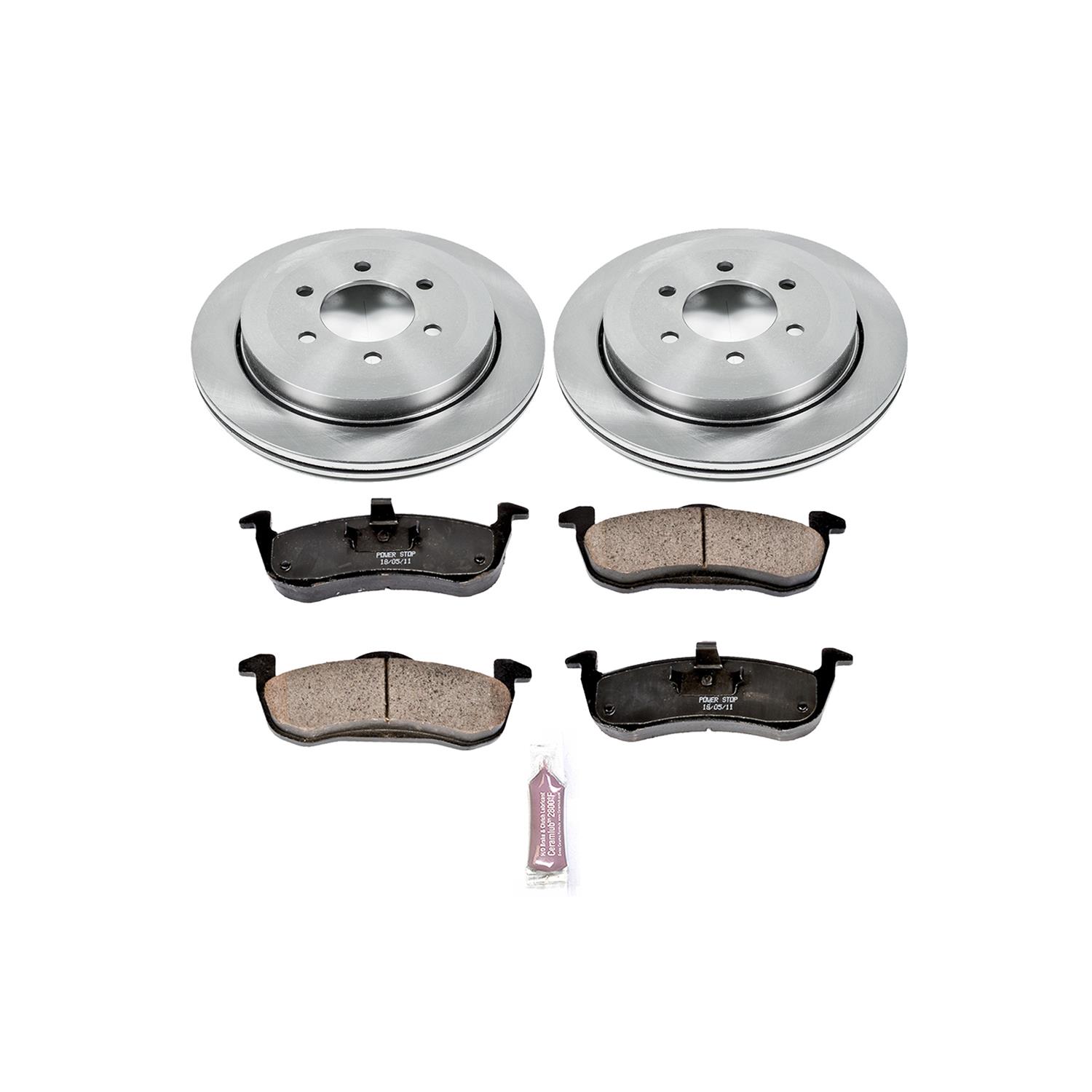 PowerStop Z17 Evolution Plus Stock Replacement Brake Kits for 2007-2009 EXPEDITION, NAVIGATOR - KOE4109 Pads and Rotors, Autospecialty, Solid Surface, Iron, Natural, 13.780 in./13.460 in. Diameter, Ceramic Pads, Kit thumbnail 3