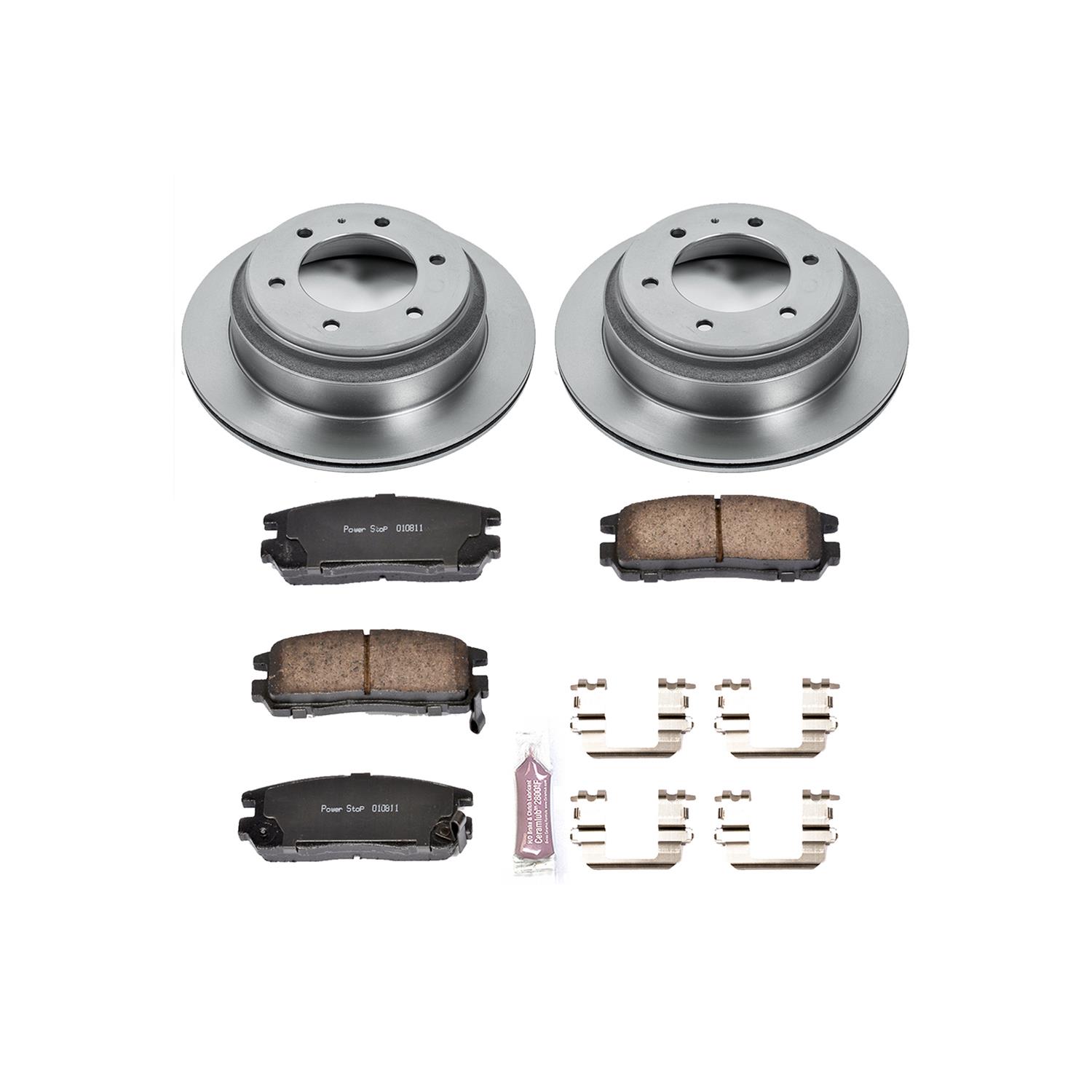 PowerStop Z17 Evolution Plus Stock Replacement Brake Kits KOE4311 Pads and Rotors, Autospecialty, Solid Surface, Iron, Natural, 11.420 in./12.320 in. Diameter, Ceramic Pads, Kit thumbnail 5