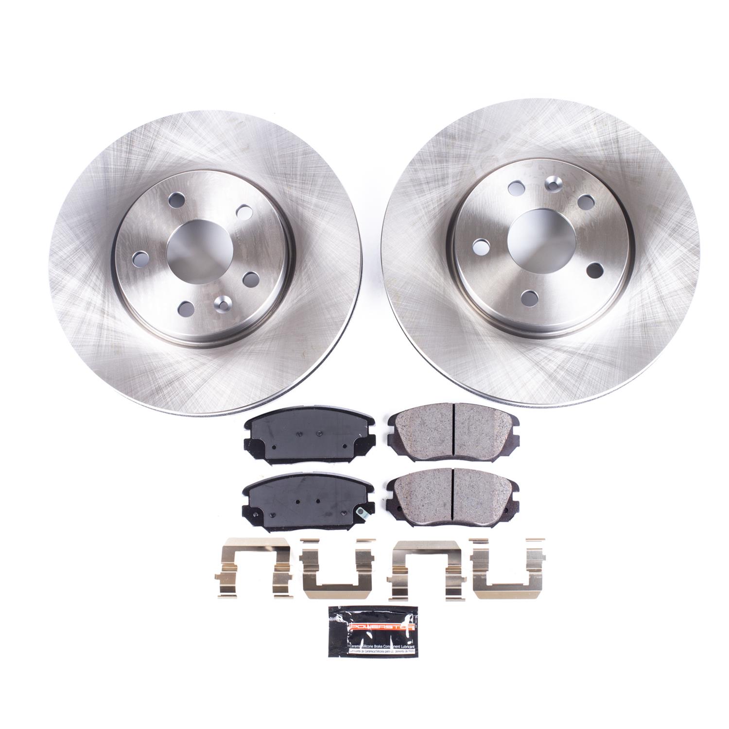 PowerStop Z17 Evolution Plus Stock Replacement Brake Kits KOE5515 Pads and Rotors, Autospecialty, Solid Surface, Iron, Natural, 12.600 in./12.400 in. Diameter, Ceramic Pads, Kit thumbnail 3