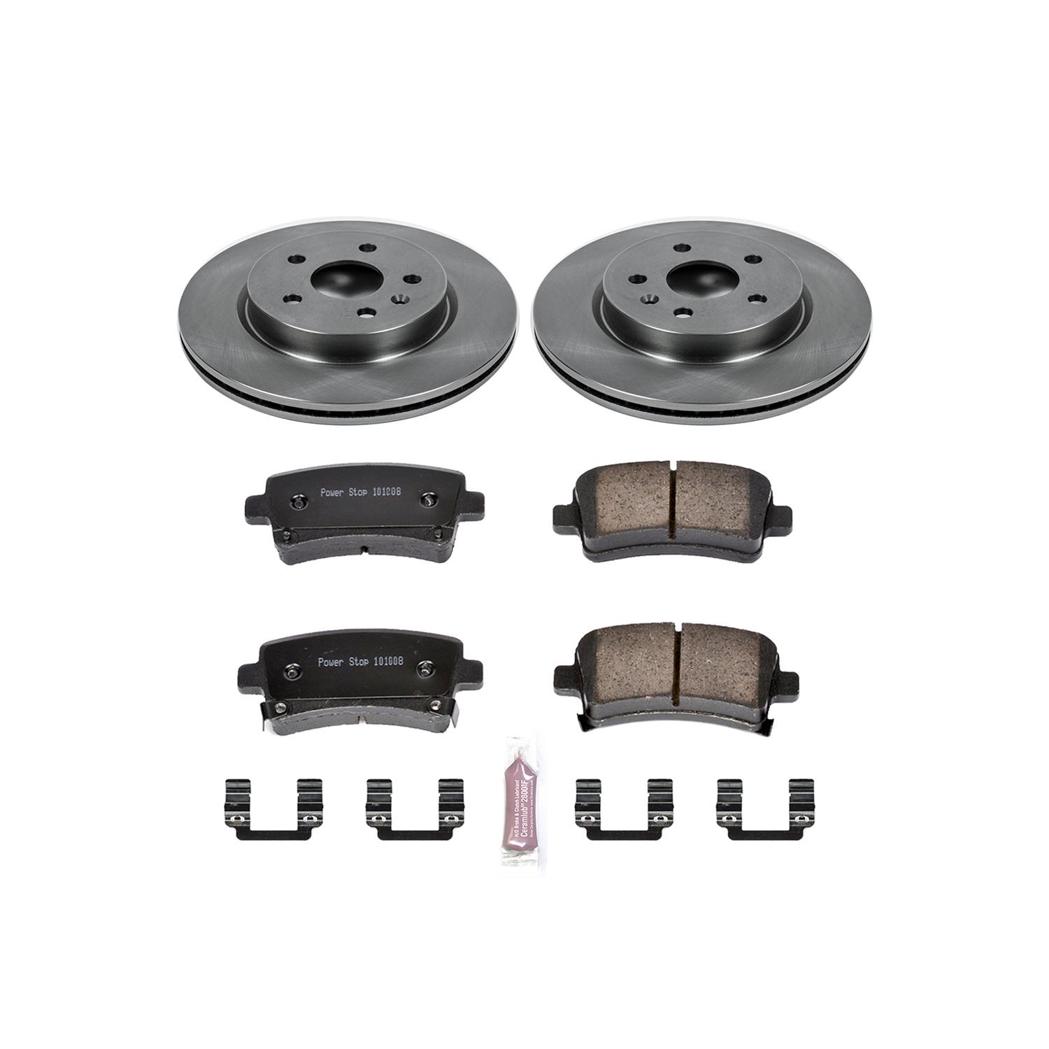 PowerStop Z17 Evolution Plus Stock Replacement Brake Kits KOE5515 Pads and Rotors, Autospecialty, Solid Surface, Iron, Natural, 12.600 in./12.400 in. Diameter, Ceramic Pads, Kit thumbnail 5