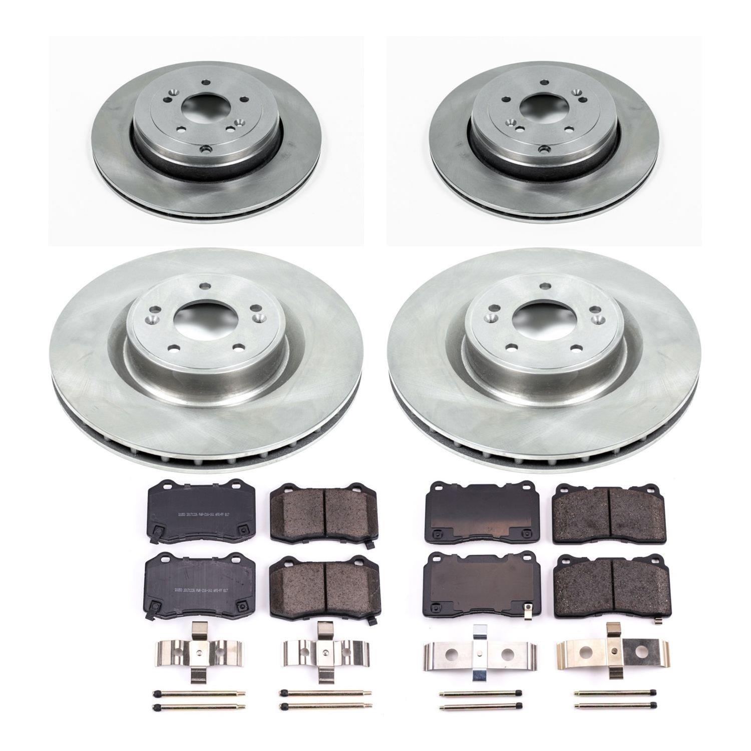 Power Stop 10-16 Hyundai Genesis Coupe Front & Rear Autospecialty Brake Kit (1x psbKOE6166, 1x psbKOE6165) thumbnail 3