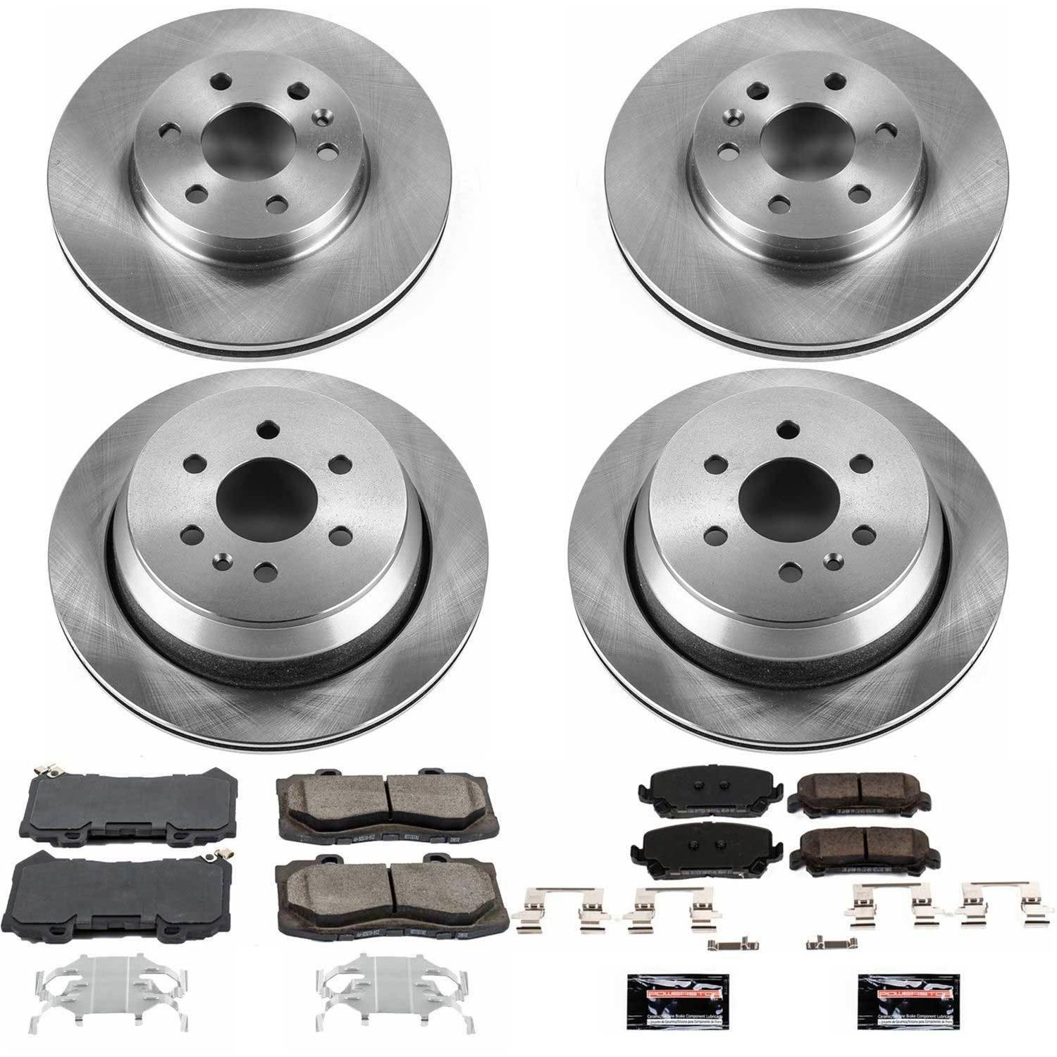 PowerStop Z17 Evolution Plus Stock Replacement Brake Kits for 2015-2020 CANYON, COLORADO - KOE7228 Rotor and Pad Combos, Autospecialty Replacement, Front/Rear, Solid Surface Rotors, Ceramic Pads, Chevrolet, GMC, Kit thumbnail 2
