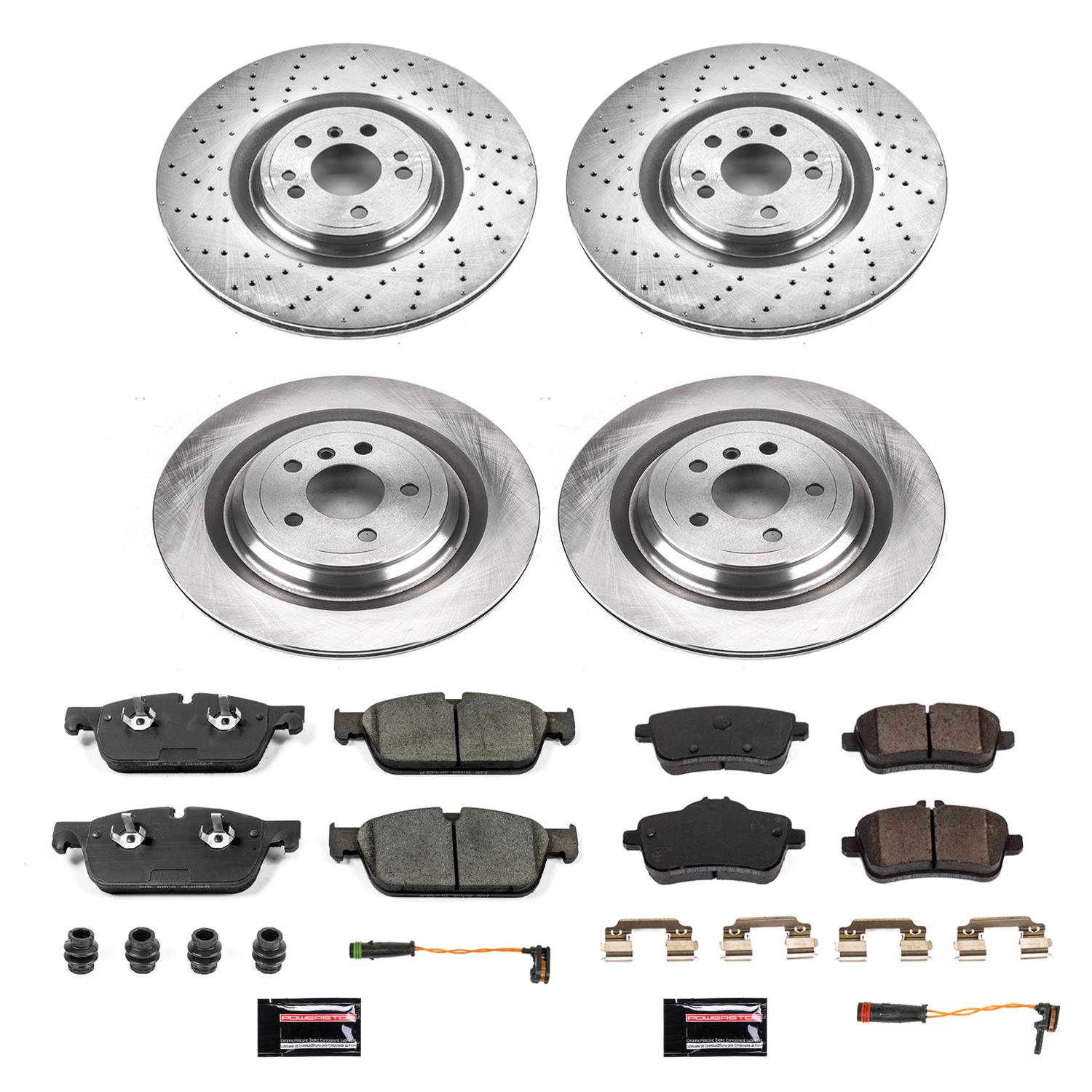 PowerStop Z17 Evolution Plus Stock Replacement Brake Kits for 2017-2018 GLS550 - KOE7443 Rotor and Pad Combos, Autospecialty Replacement, Front/Rear, Solid Surface Rotors, Ceramic Pads, Mercedes-Benz, Kit thumbnail 8
