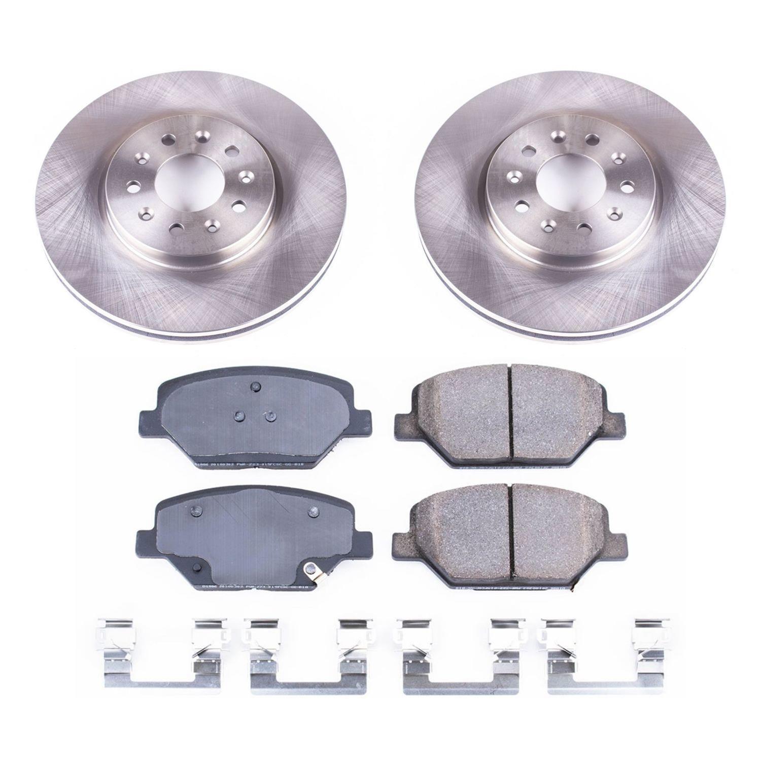 PowerStop Z17 Evolution Plus Stock Replacement Brake Kits for 2018-2021 EQUINOX, 2019 LACROSSE, 2021 TERRAIN - KOE7565 Rotor and Pad Combos, Autospecialty Replacement, Front/Rear, Solid Surface Rotors, Ceramic Pads, Chevrolet, Kit thumbnail 4
