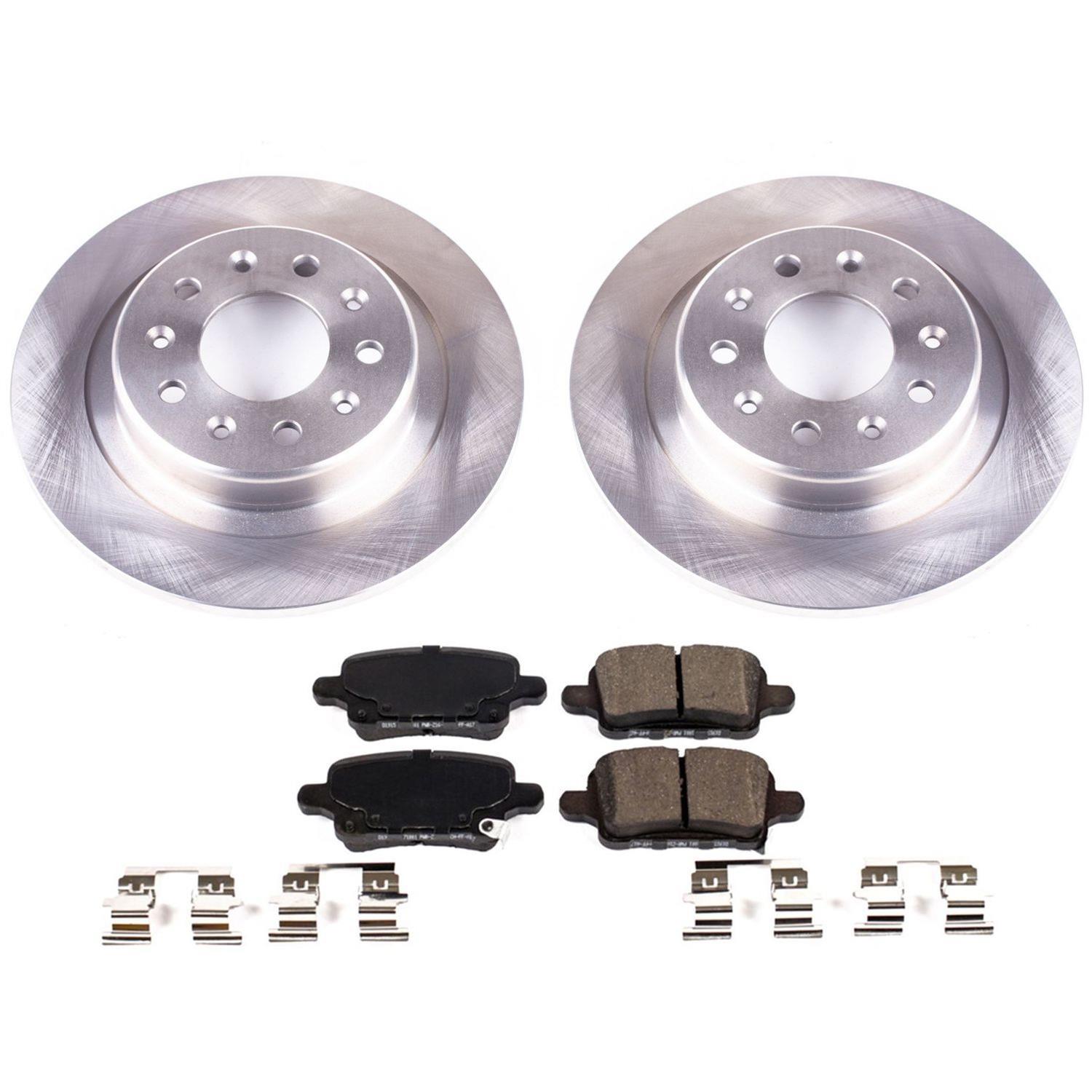 PowerStop Z17 Evolution Plus Stock Replacement Brake Kits for 2018-2021 EQUINOX, 2019 LACROSSE, 2021 TERRAIN - KOE7565 Rotor and Pad Combos, Autospecialty Replacement, Front/Rear, Solid Surface Rotors, Ceramic Pads, Chevrolet, Kit thumbnail 5