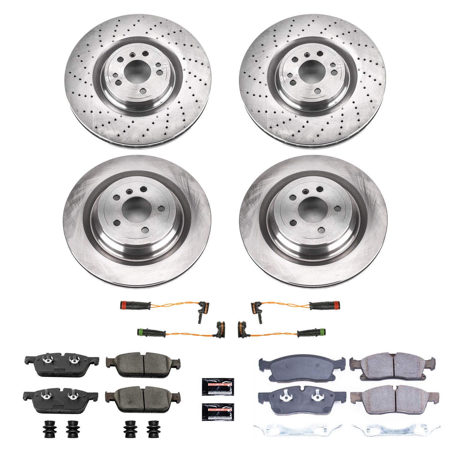 PowerStop Z17 Evolution Plus Stock Replacement Brake Kits KOE8354 Rotor and Pad Combos, Autospecialty Replacement, Front/Rear, Solid Surface Rotors, Ceramic Pads, Mercedes-Benz, Kit thumbnail 9