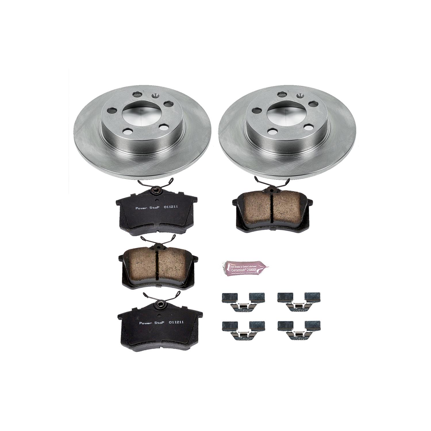 Power Stop KOE847 Power Stop Z17 Evolution Plus Stock Replacement Brake Kits Summit Racing