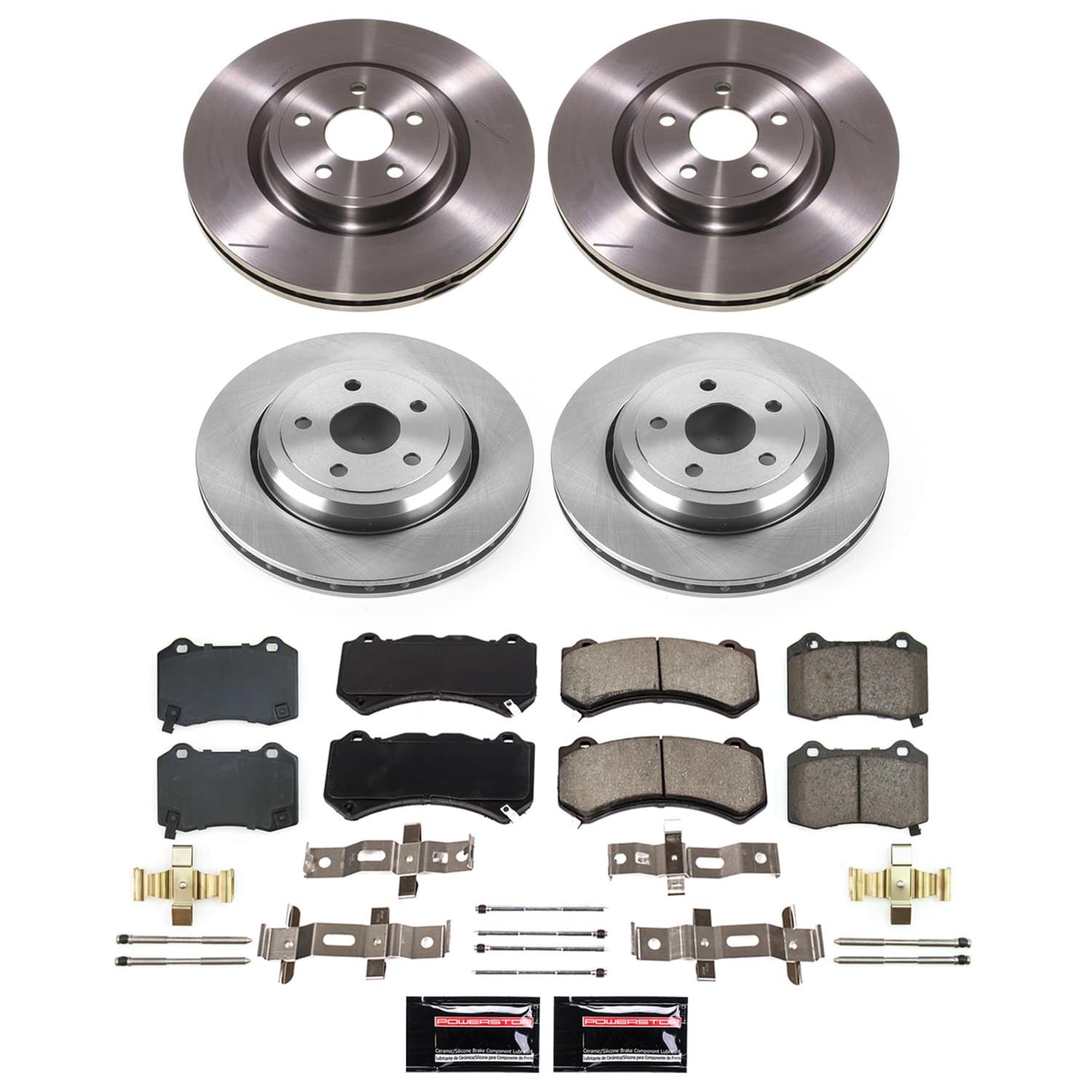 PowerStop Z17 Evolution Plus Stock Replacement Brake Kits for 2021-2024 DURANGO, 2021 GRAND CHEROKEE - KOE8903 Rotor and Pad Combos, Replacement, Solid Surface Rotors, Ceramic Pads, Front and Rear, Dodge, Jeep, Kit thumbnail 7