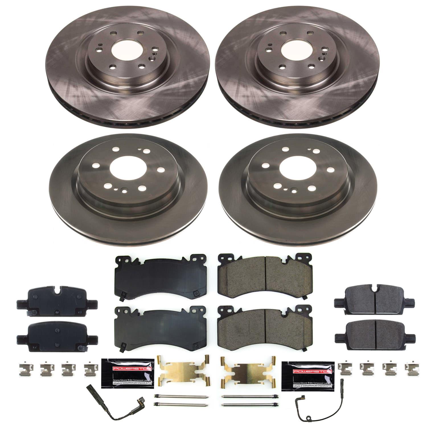 PowerStop Z17 Evolution Plus Stock Replacement Brake Kits for 2023-2024 SILVERADO 1500, 2021-2024 TAHOE - KOE8939 Rotor and Pad Combo, Replacement, Front and Rear, Solid Surface Rotors, Ceramic Pads, Z17, Chevrolet, Kit thumbnail 6