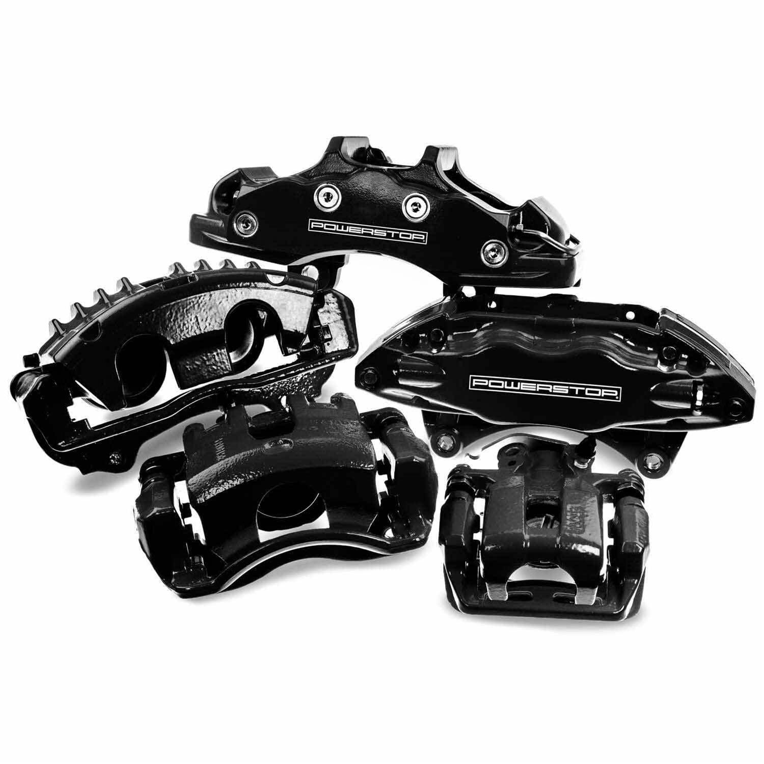 PowerStop Performance Powdercoated Brake Calipers S5016ABLK Disc Caliper, 2-Piston, Iron, Black Powdercoated, Chrysler, Dodge, Front, Pair thumbnail 5