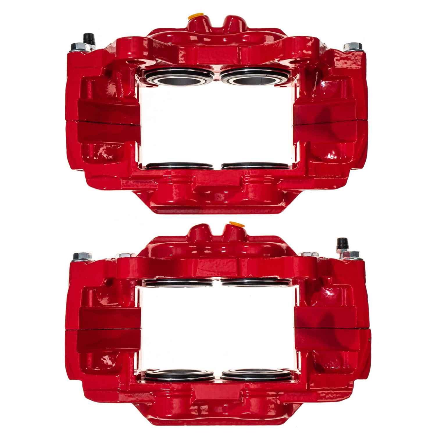 PowerStop Z36 Truck and Tow Brake Upgrade Kits with Calipers for 2015-2024 4RUNNER, 2016-2023 GX460 - KC5874A-36 Disc Kits, Calipers, Cross-drilled/Slotted Rotors, Red Calipers, Front Rear, Lexus, Toyota, Kit thumbnail 9
