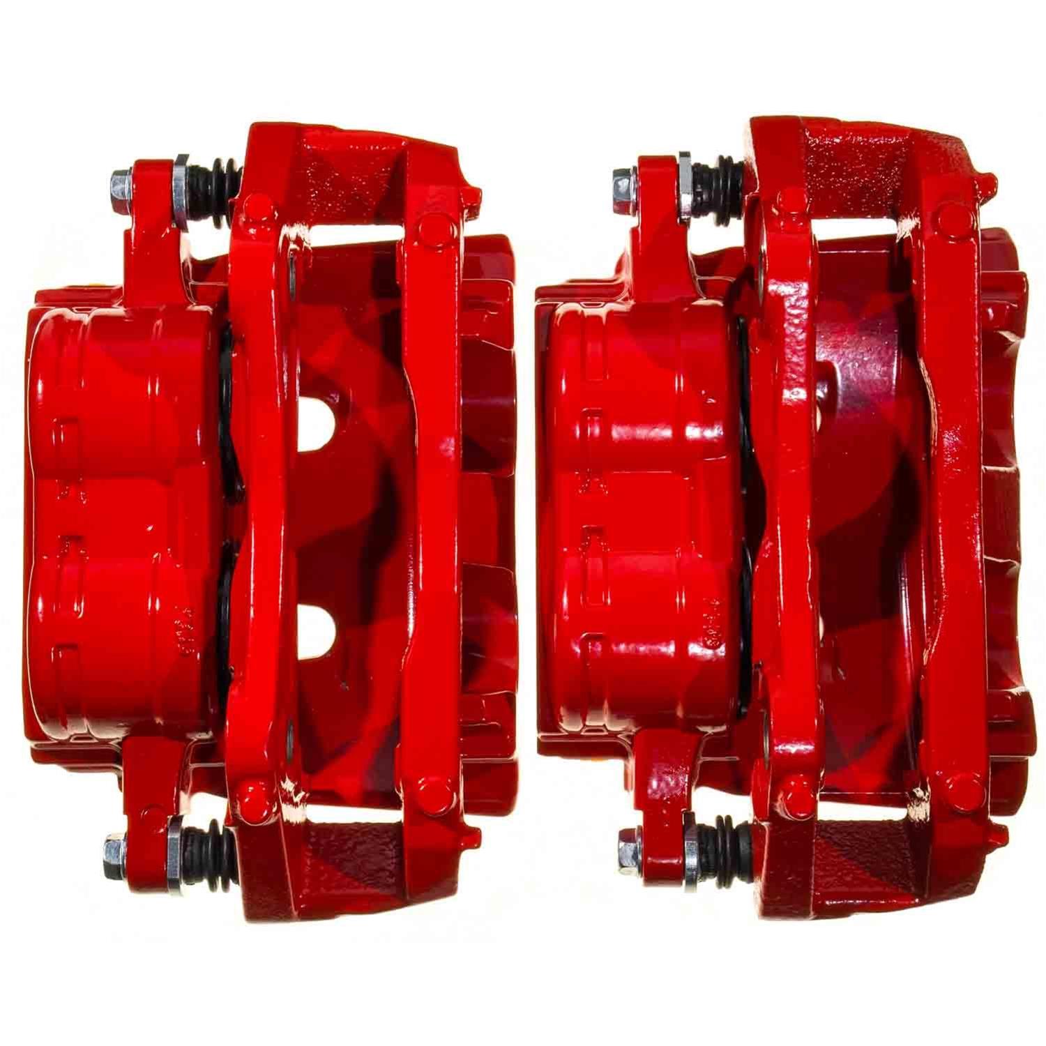 Power Stop 18-22 Jeep Wrangler Front Red Caliper w/Bracket - Pair thumbnail 4