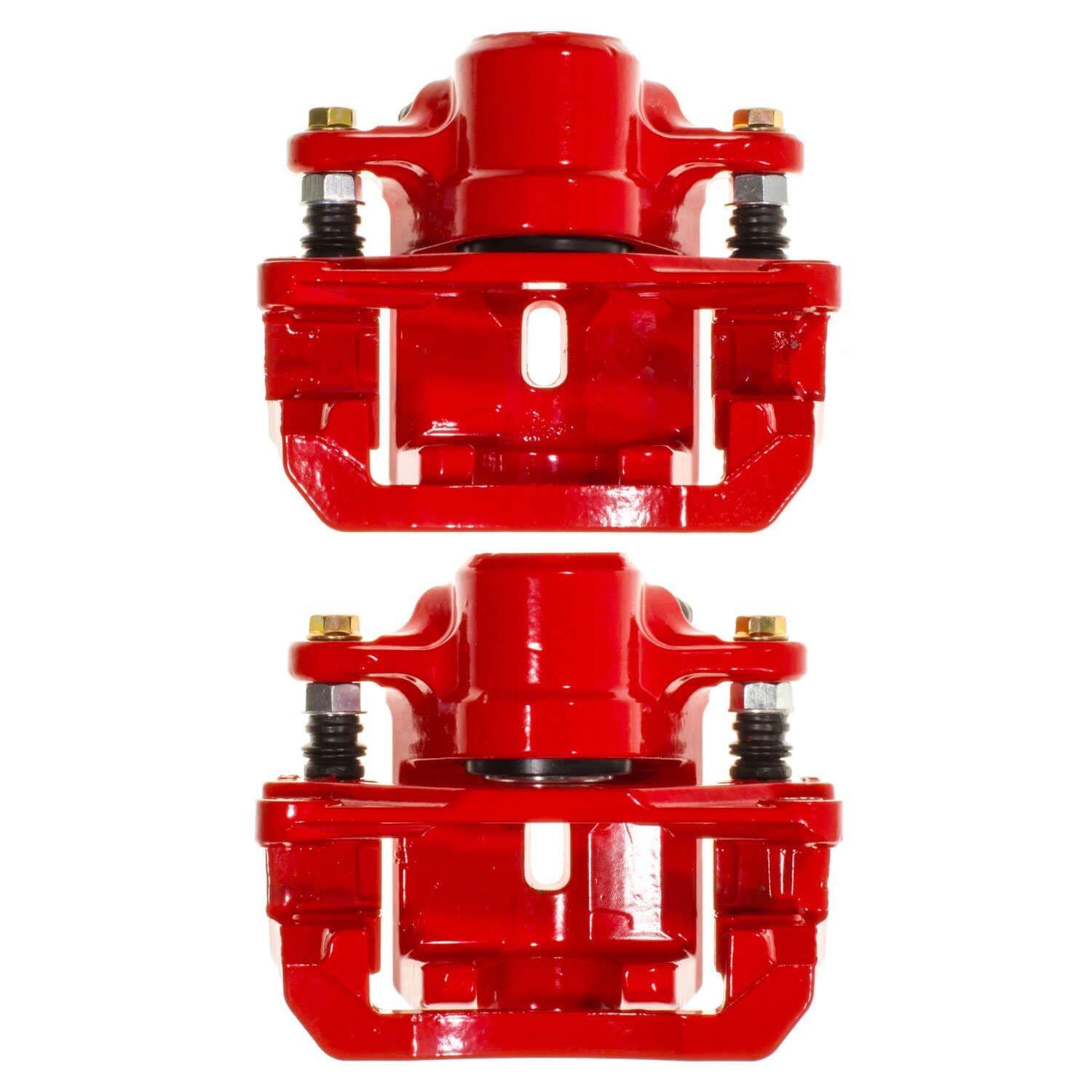 Power Stop 08-14 Subaru Tribeca Rear Red Caliper w/Bracket - Pair thumbnail 8