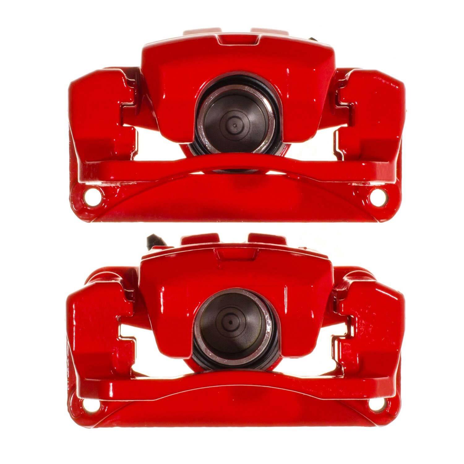 Power Stop 08-14 Subaru Tribeca Rear Red Caliper w/Bracket - Pair thumbnail 7