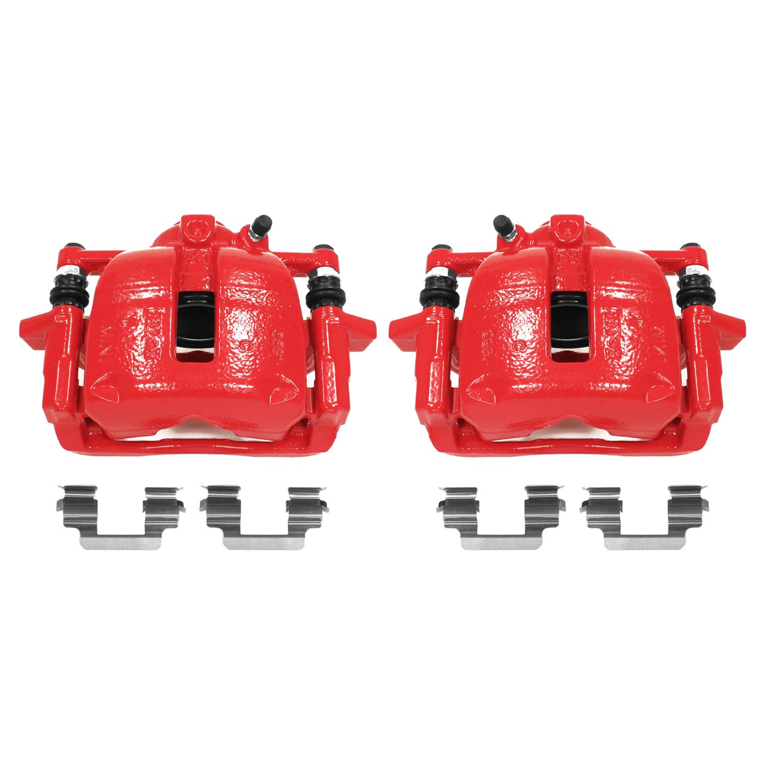 Power Stop Z23 Evolution Sport Brake Upgrade Kits with Calipers KC8915 Disc Kits, Calipers, Cross-drilled/Slotted Surface Rotors, Red Calipers, Front and Rear, Mini, Kit thumbnail 5