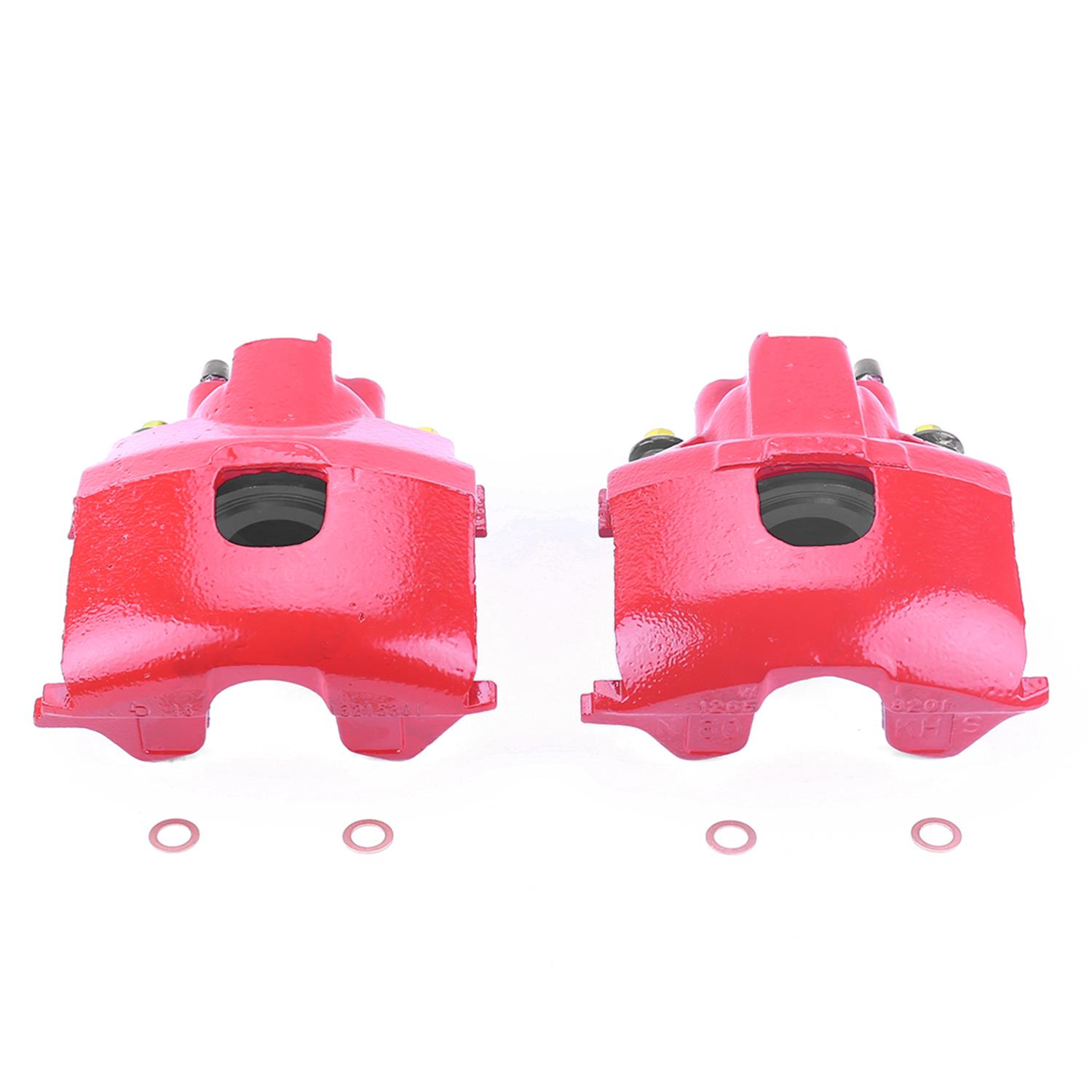 PowerStop Z23 Evolution Sport Brake Upgrade Kits with Calipers for 2000-2004 CONCORDE, INTREPID - KC6179 Disc Kits, Kits, Front, Cross-drilled/Slotted Rotors, 1-piston Red Calipers, Chrysler, Dodge, Kit thumbnail 4