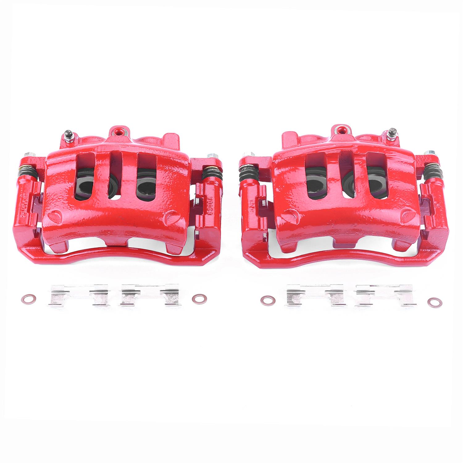 PowerStop Z26 Street Warrior Brake Upgrade Kits with Calipers KC1364-26 Disc Kits, Performance, Front, Cross-drilled/Slotted Rotors, Red Powdercoated Calipers, 2-piston, Ford, Lincoln, Mercury, Kit thumbnail 5