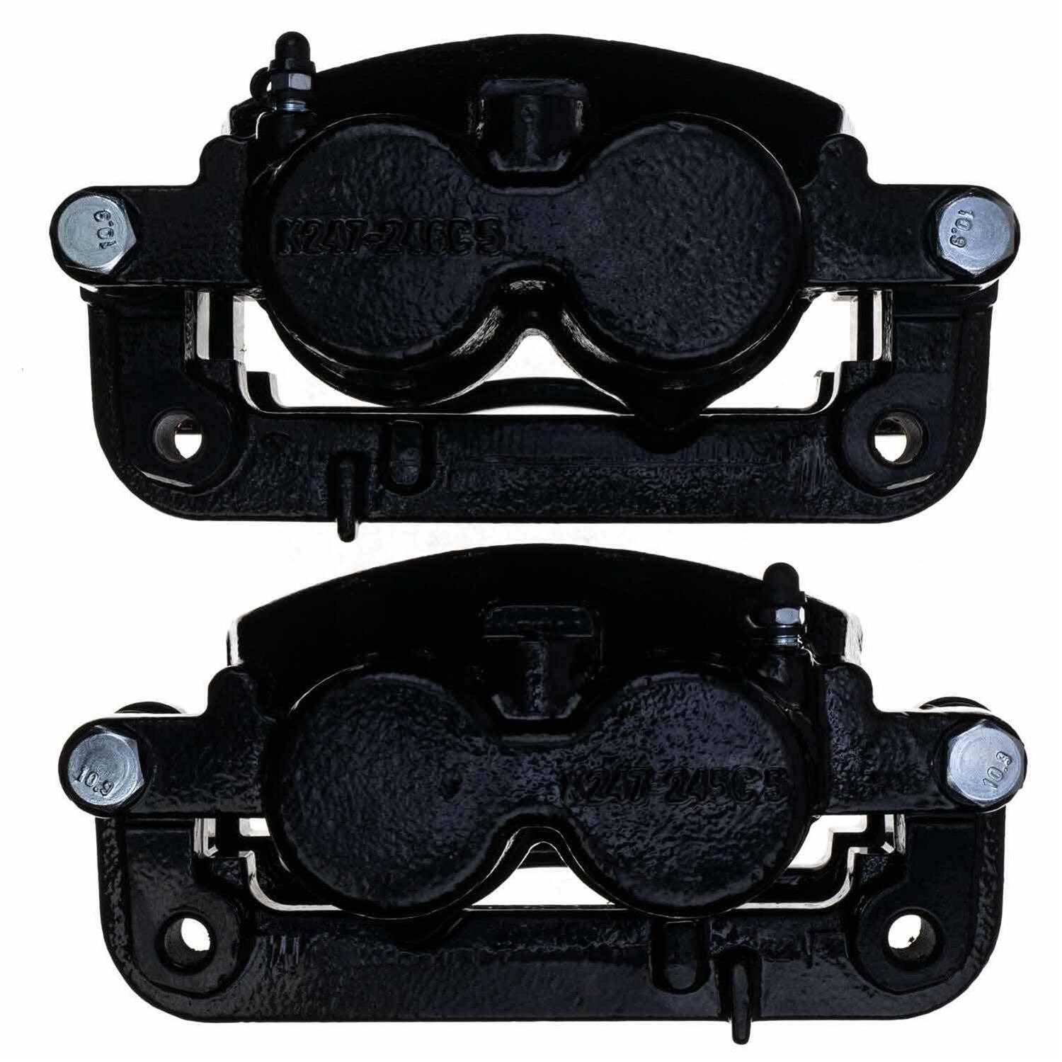 PowerStop Performance Powdercoated Brake Calipers S4918ABLK Disc Caliper, 2-Piston, Iron, Black Powdercoated, Cadillac, Chevy, GMC, Front, Pair thumbnail 2