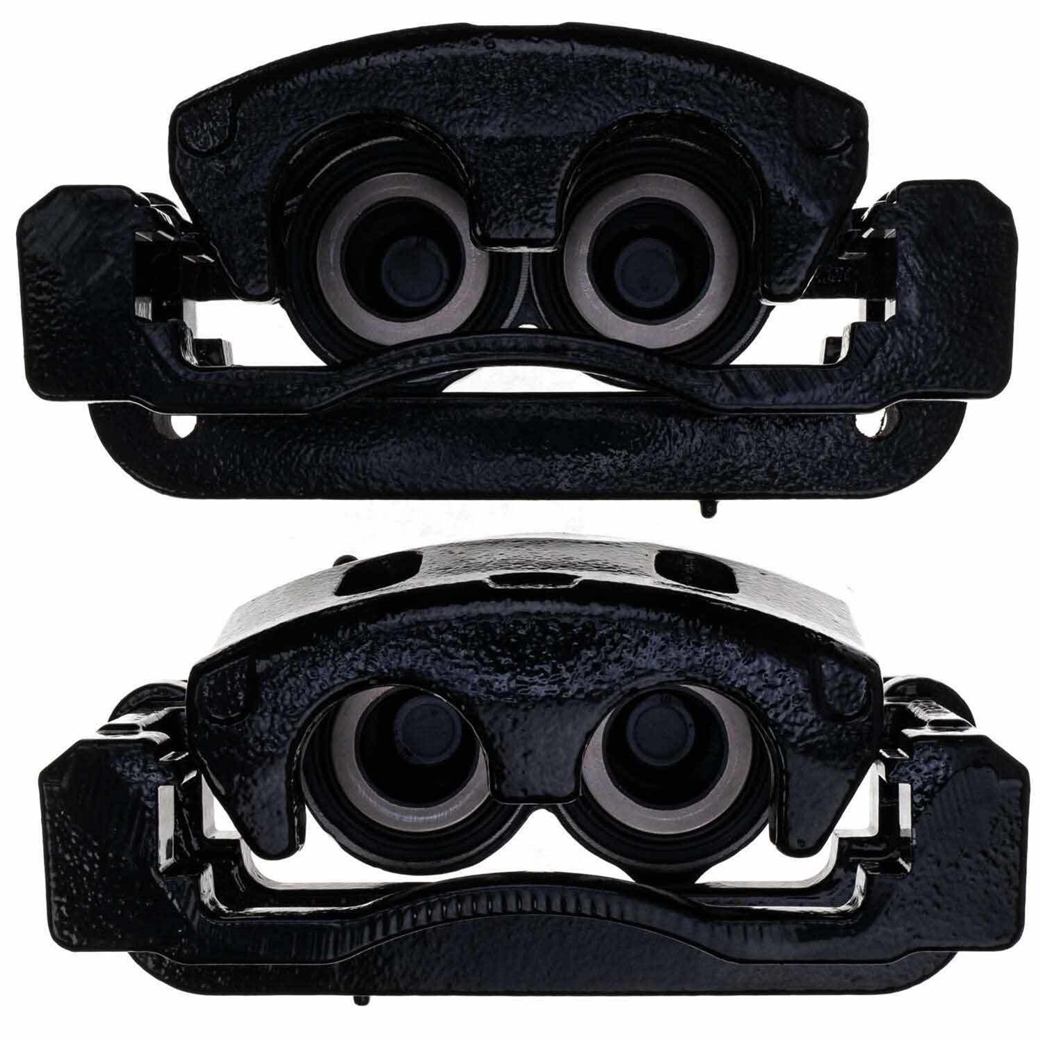 PowerStop Performance Powdercoated Brake Calipers S4918ABLK Disc Caliper, 2-Piston, Iron, Black Powdercoated, Cadillac, Chevy, GMC, Front, Pair