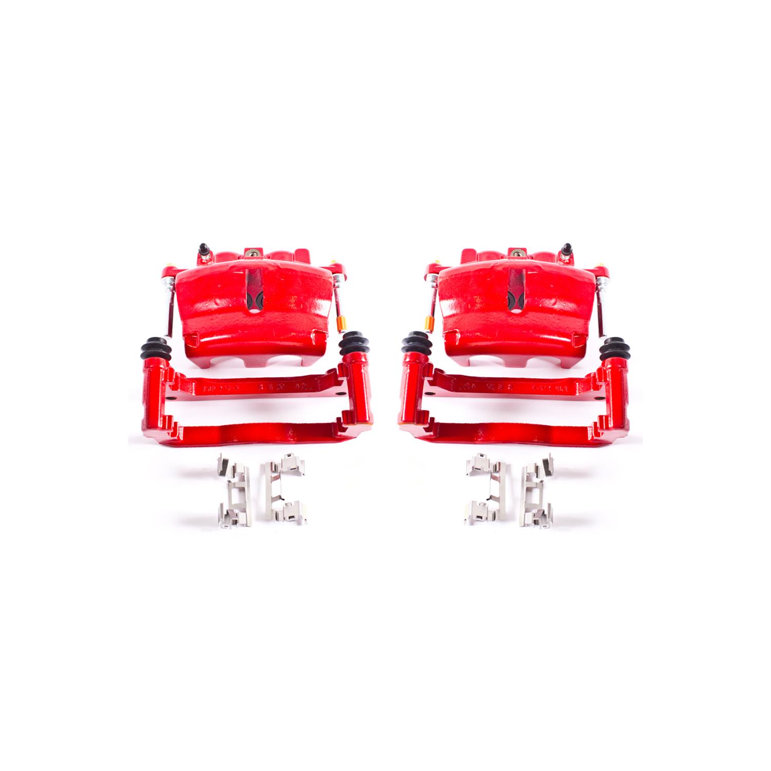 PowerStop Z36 Truck and Tow Brake Upgrade Kits with Calipers KC2059-36 Rotors, Pads, Red Calipers, Drilled/Slotted Rotors, Truck/Tow Pads, Front, Buick, Chevy, GMC, Kit thumbnail 6