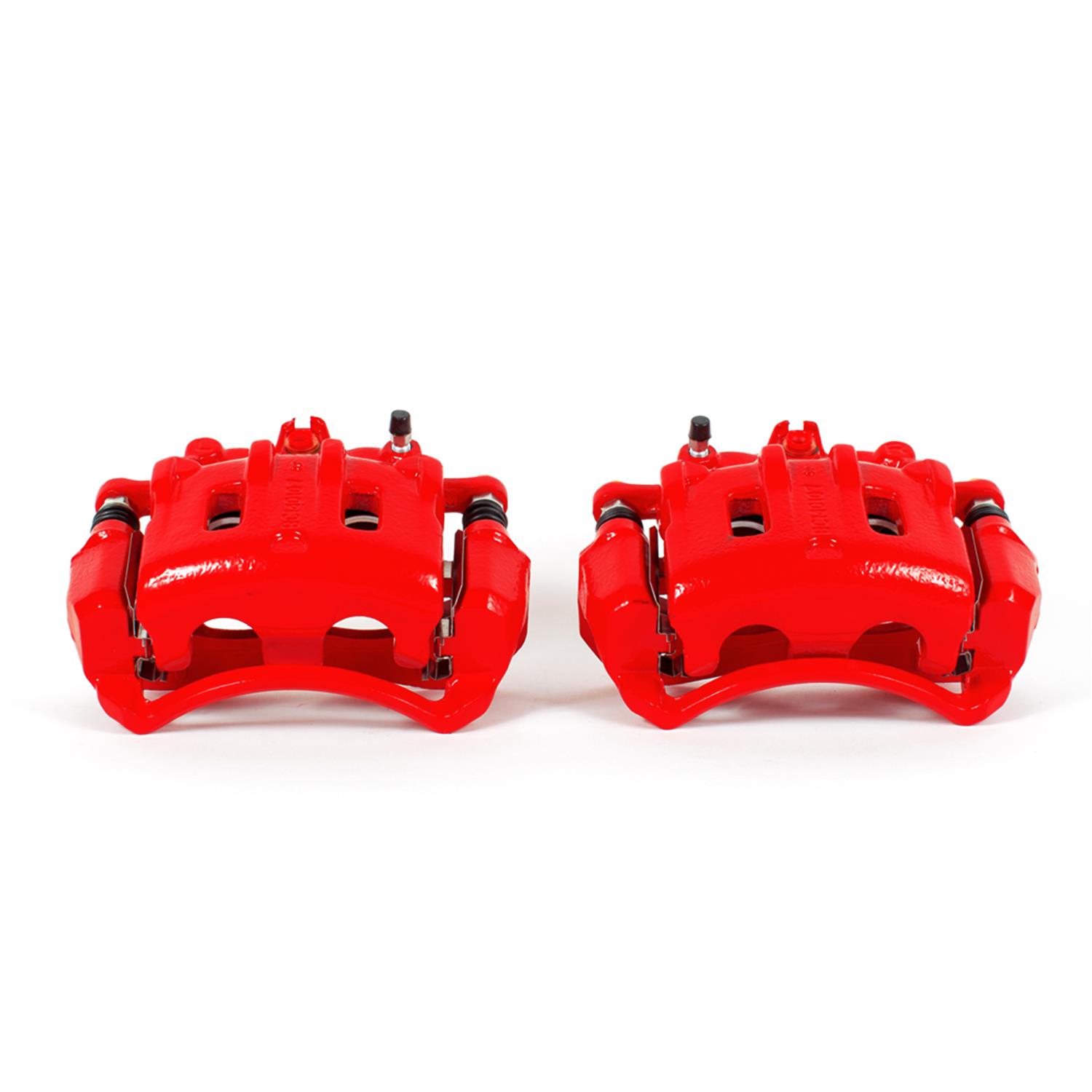 PowerStop Z23 Evolution Sport Brake Upgrade Kits with Calipers KC2090 Disc Kits, Calipers, Front, Cross-drilled/Slotted Rotors, 2-piston Red Calipers, Chevrolet, Kit thumbnail 5