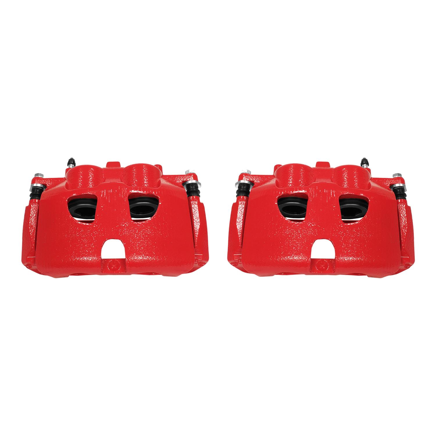 PowerStop Z23 Evolution Sport Brake Upgrade Kits with Calipers for 2010-2017 EXPEDITION, NAVIGATOR - KC5577 Rotors, Pads, Red Calipers, Drilled/Slotted Rotors, Z-23 Pads, Front/Rear, Ford, Lincoln, Kit thumbnail 7