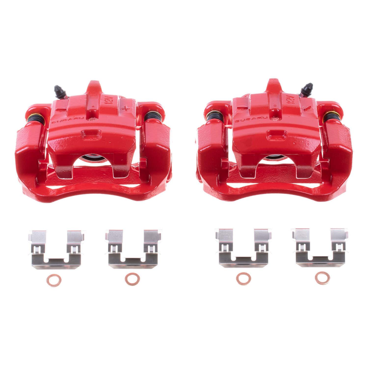 PowerStop Z23 Evolution Sport Brake Upgrade Kits with Calipers for 2017-2020 86, 2013-2020 BRZ, 2013-2016 FR-S - KC6164 Disc Kits, Kits, Front and Rear, Cross-drilled/Slotted Rotors, Red Calipers, Scion, Subaru, Toyota, Kit thumbnail 6