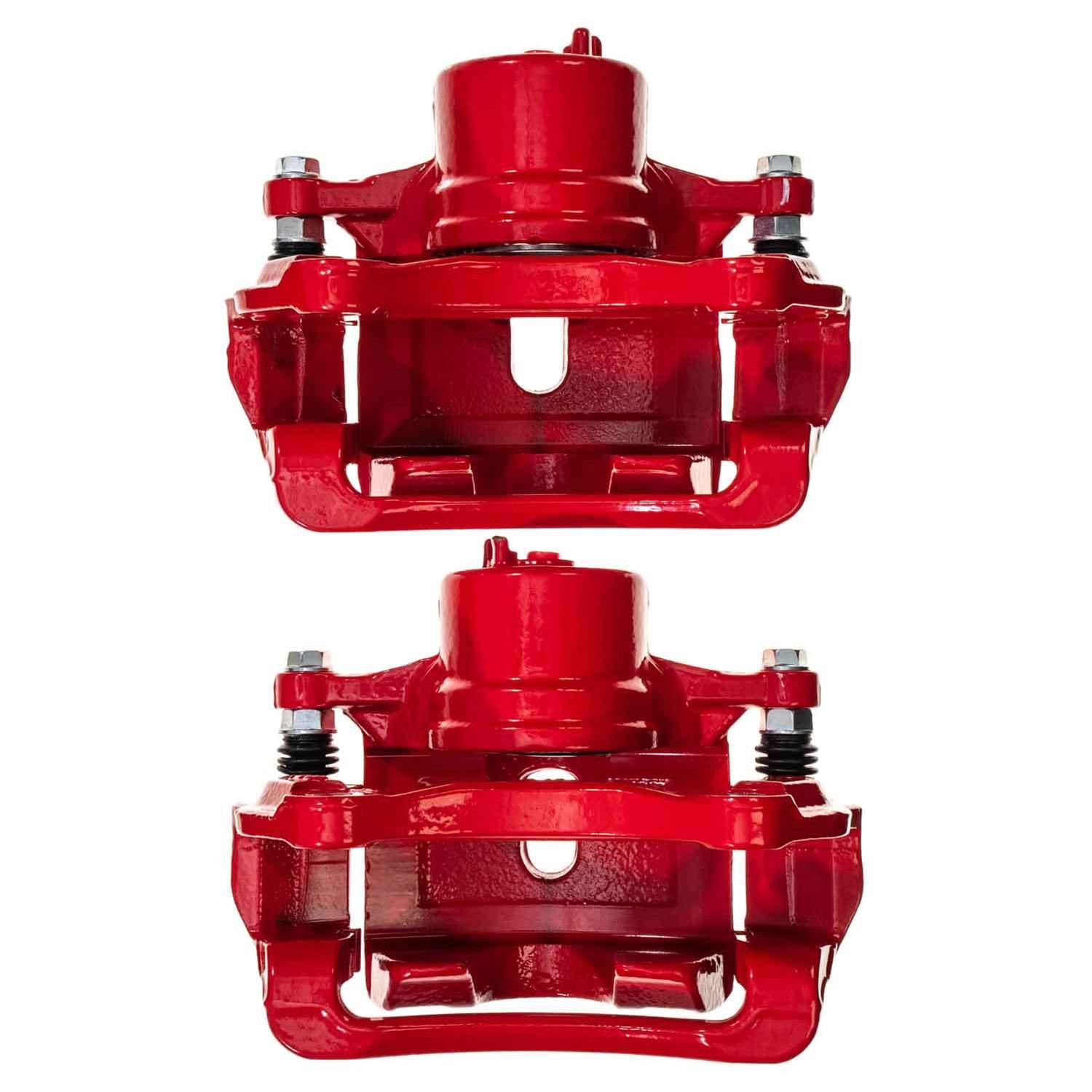 PowerStop Z23 Evolution Sport Brake Upgrade Kits with Calipers for 2016-2019 OPTIMA, SONATA - KC7509 Disc Kits, Calipers, Cross-drilled/Slotted Rotors, Red Calipers, Front, Hyundai, Kia, Kit thumbnail 8