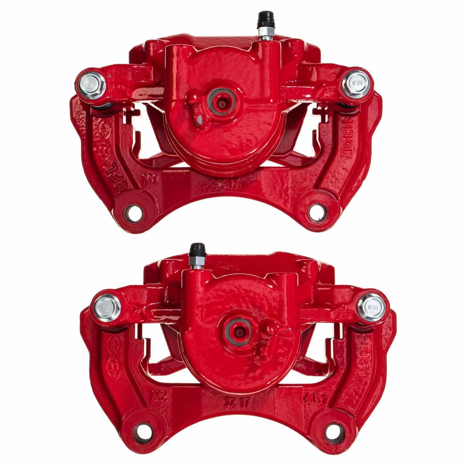 PowerStop Z23 Evolution Sport Brake Upgrade Kits with Calipers for 2016-2019 OPTIMA, SONATA - KC7509 Disc Kits, Calipers, Cross-drilled/Slotted Rotors, Red Calipers, Front, Hyundai, Kia, Kit thumbnail 3
