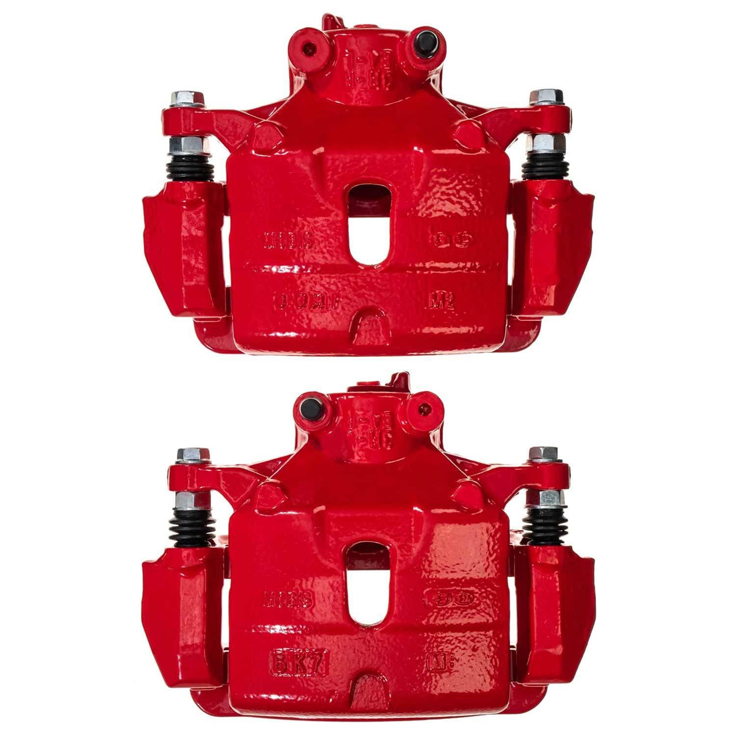 PowerStop Z23 Evolution Sport Brake Upgrade Kits with Calipers for 2016-2019 OPTIMA, SONATA - KC7509 Disc Kits, Calipers, Cross-drilled/Slotted Rotors, Red Calipers, Front, Hyundai, Kia, Kit thumbnail 6